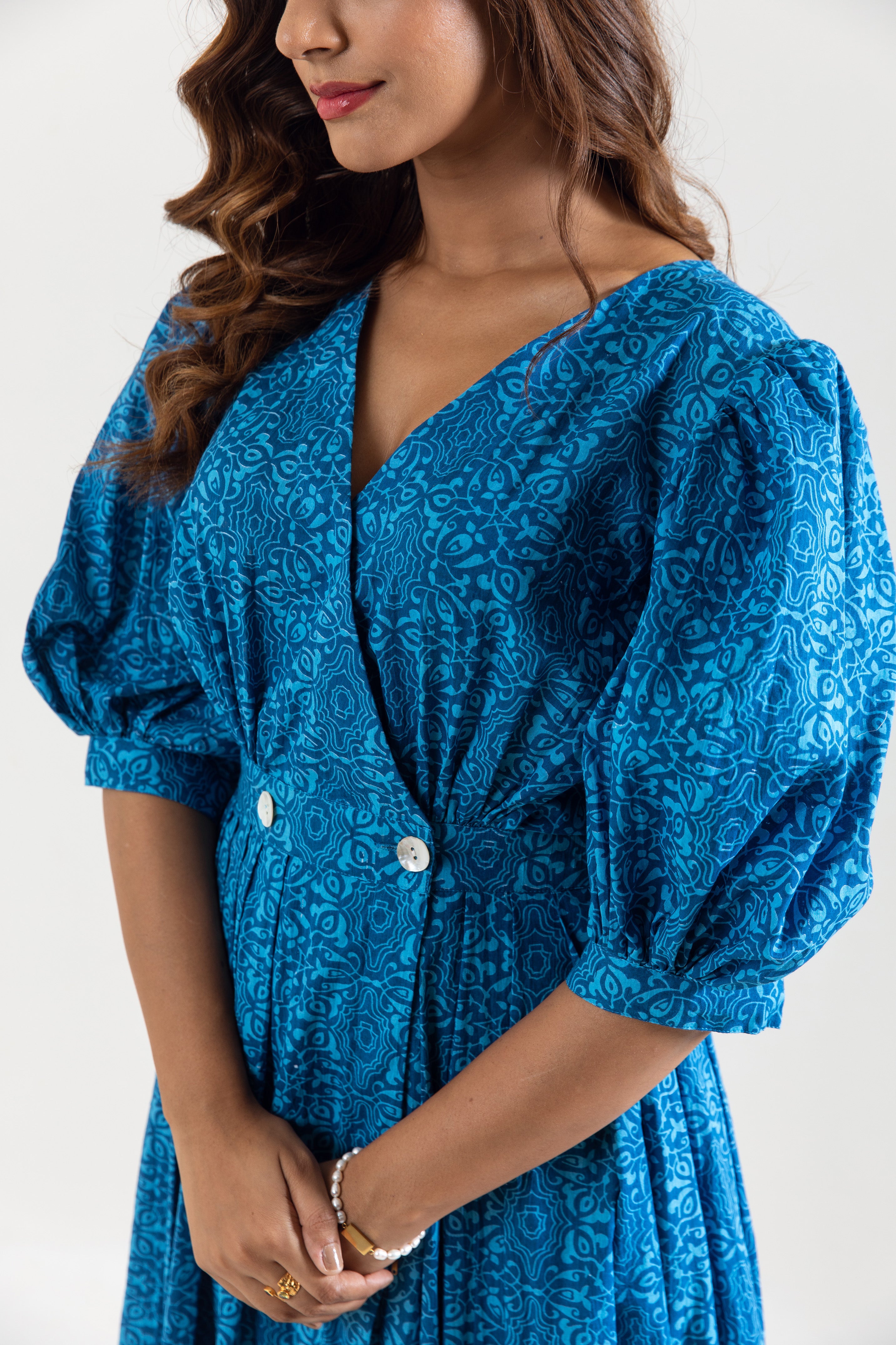 Basic Blue Wrap dress