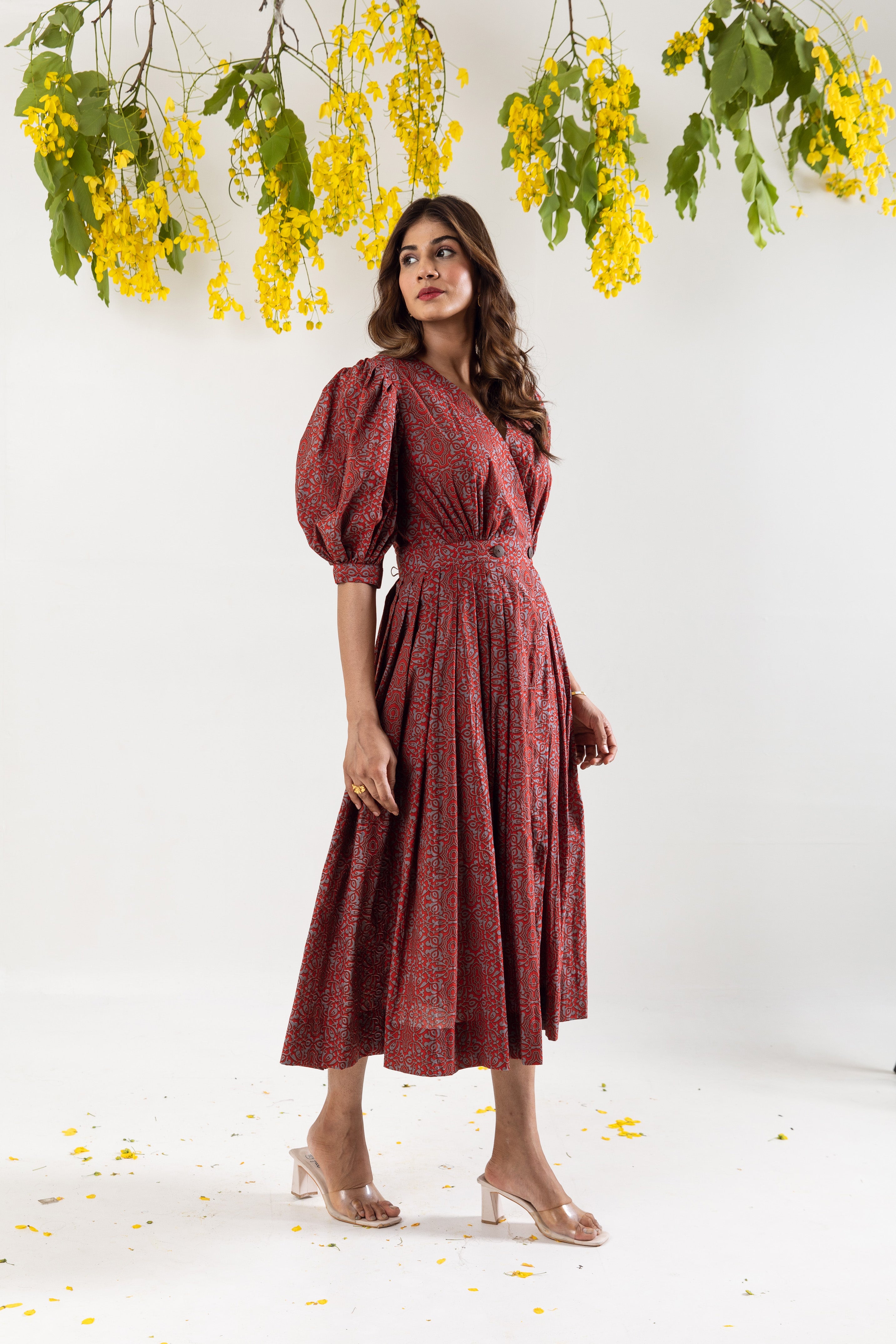 Maroon Wrap dress