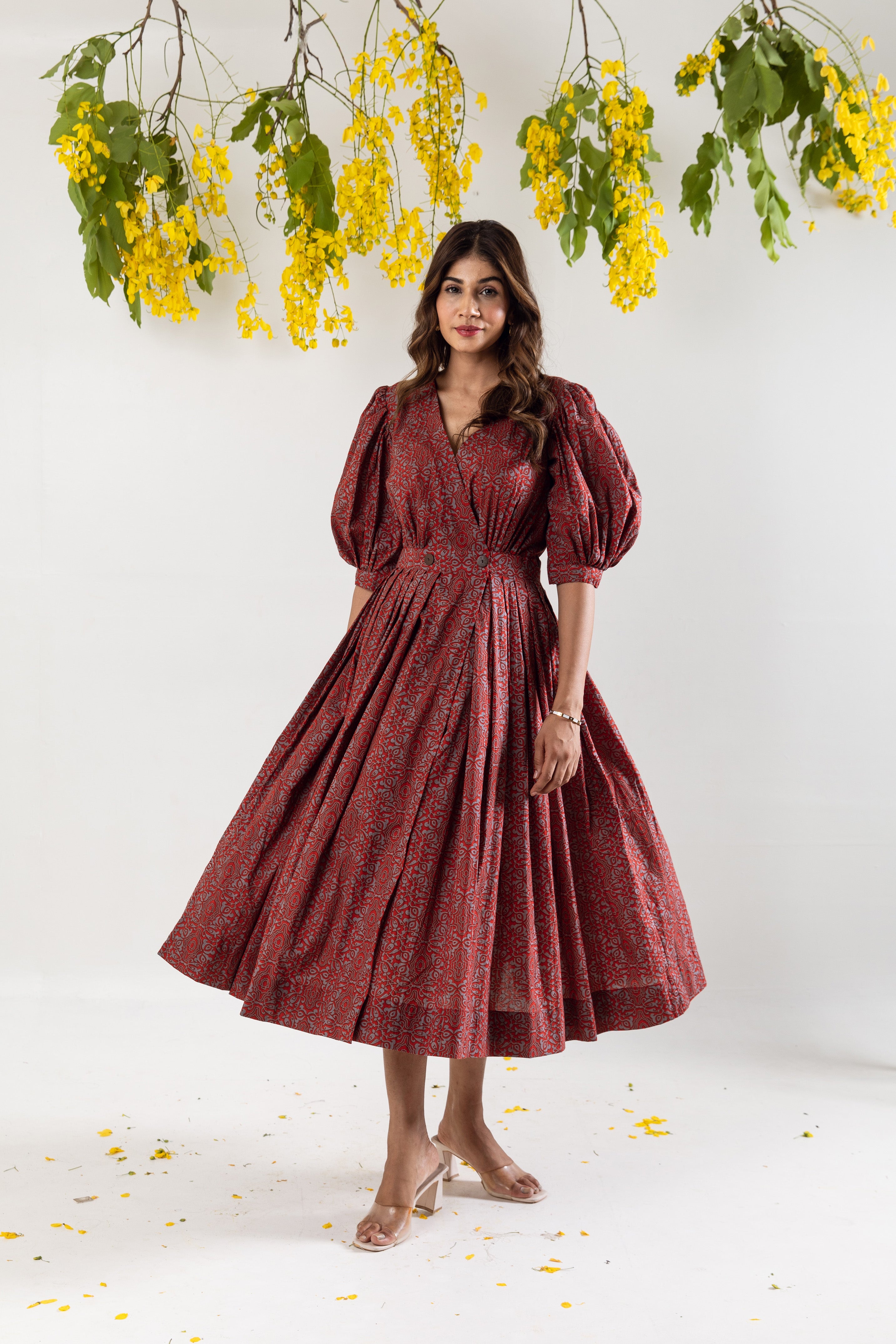 Maroon Wrap dress