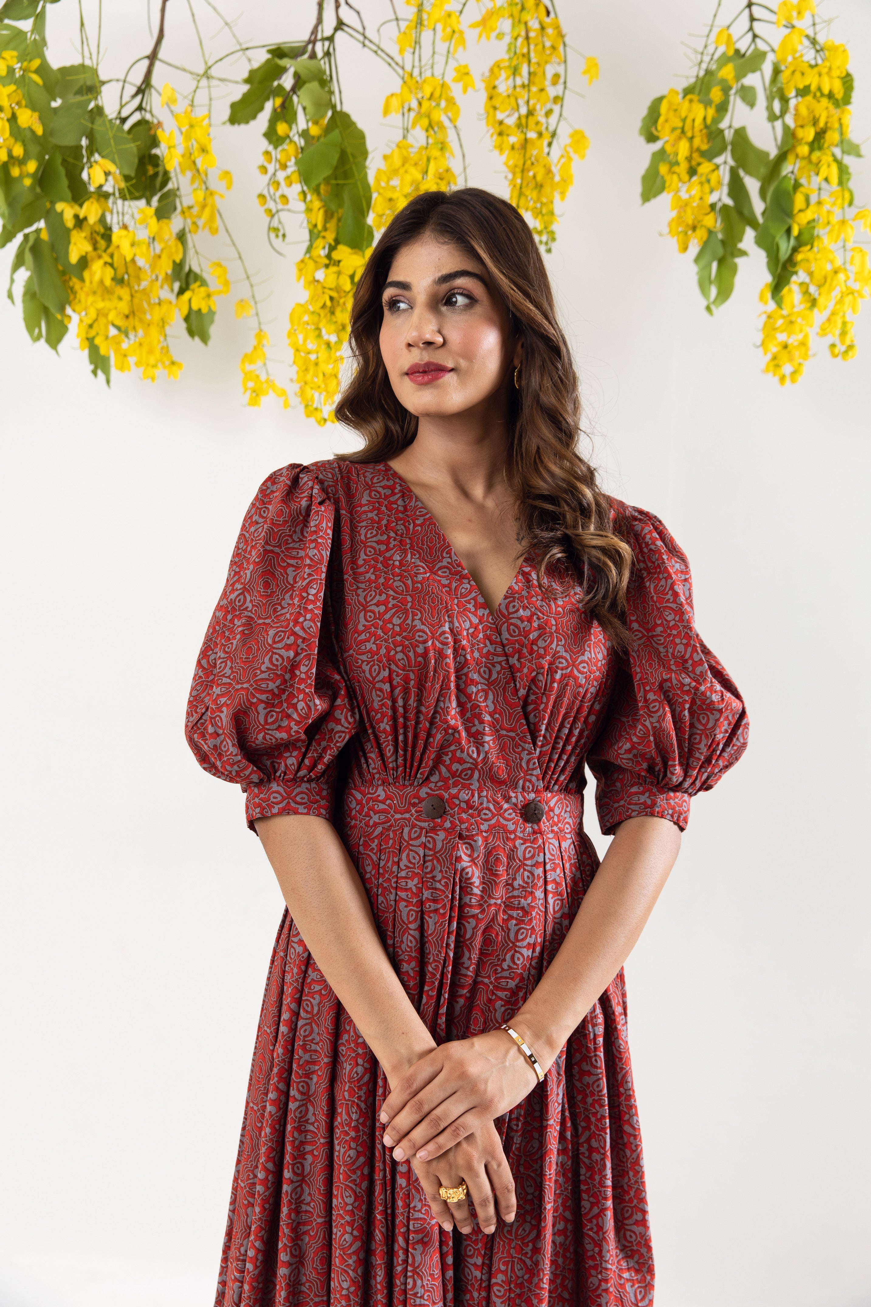 Maroon Wrap dress