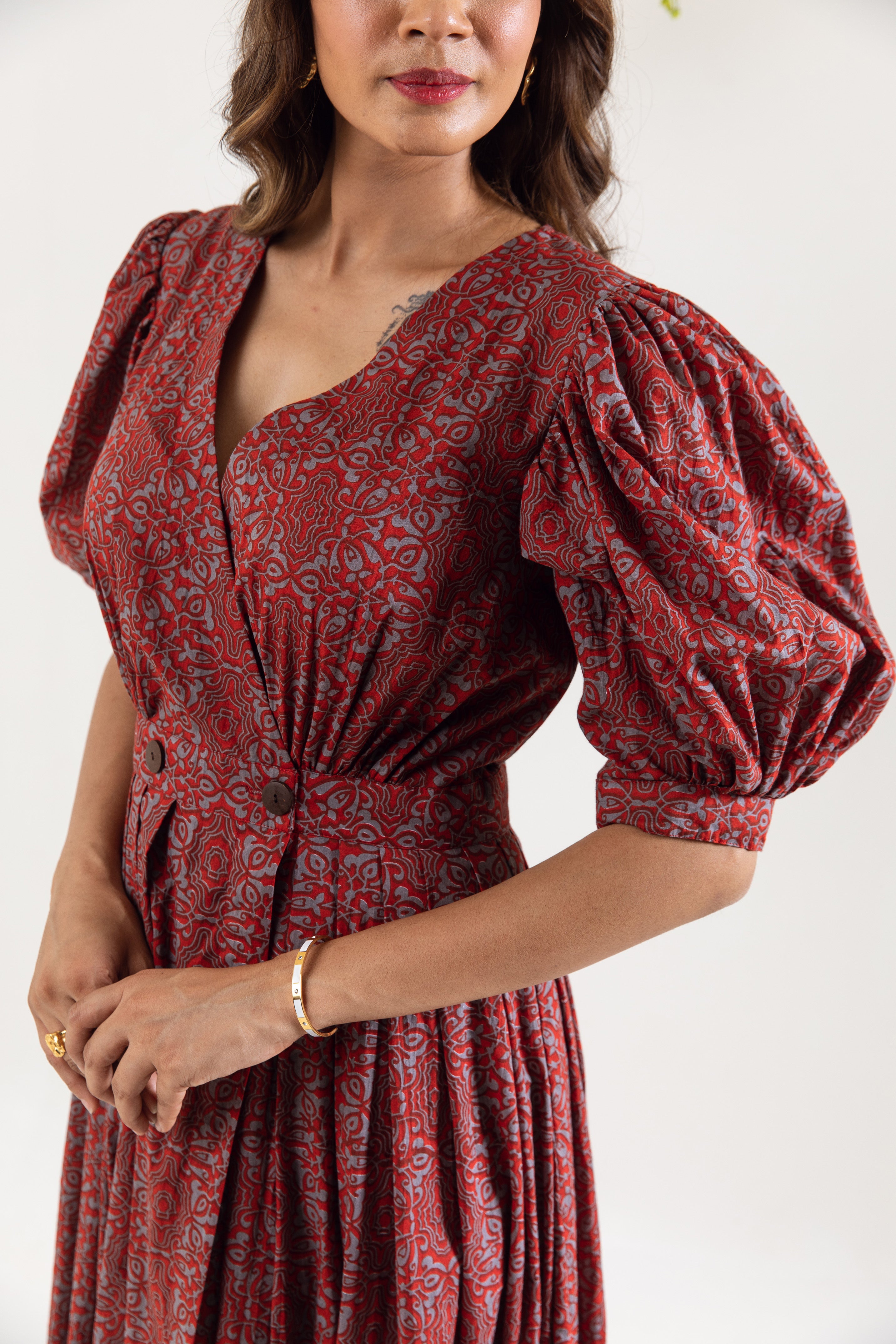 Maroon Wrap dress