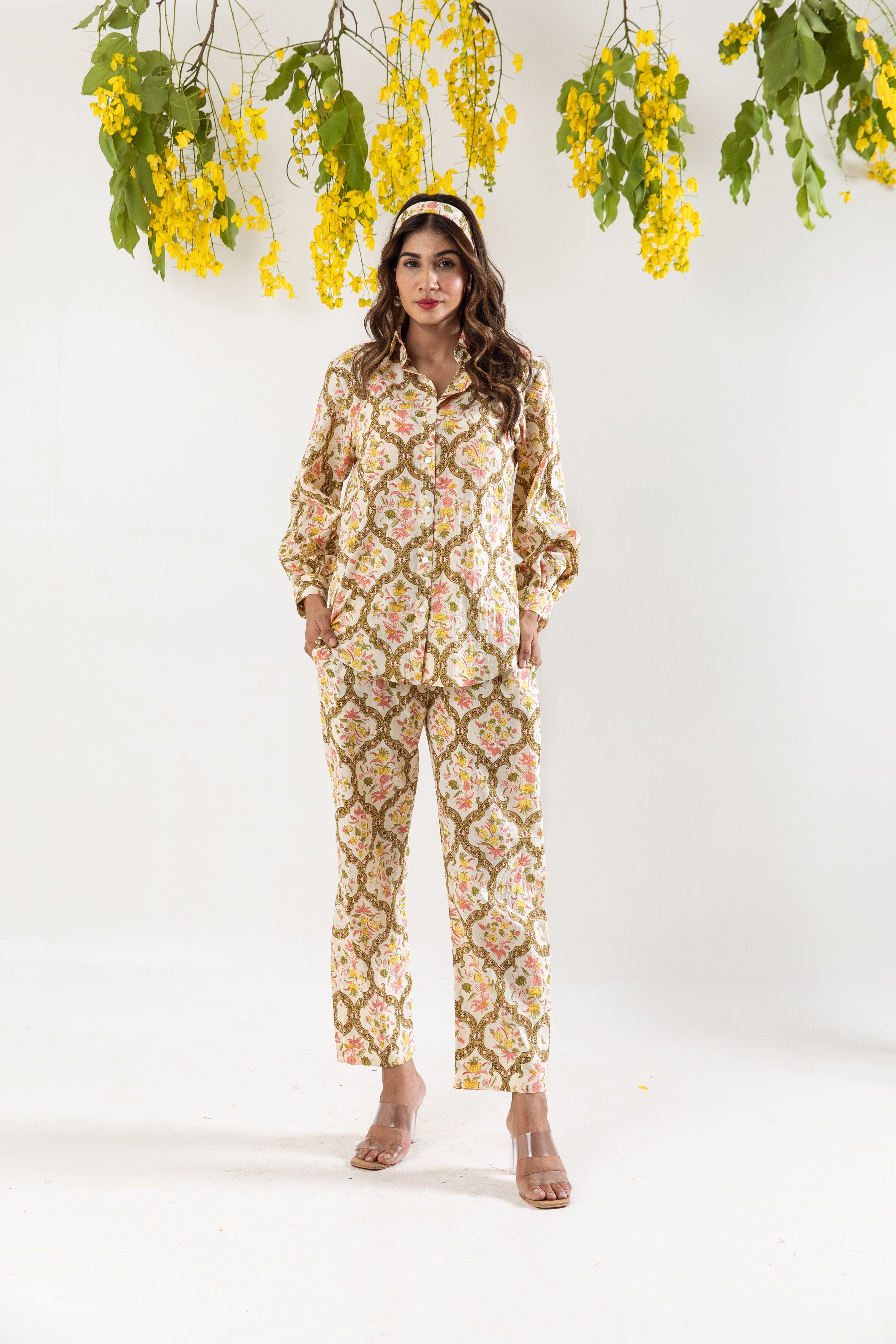 Cream Mughal Co-ord Set