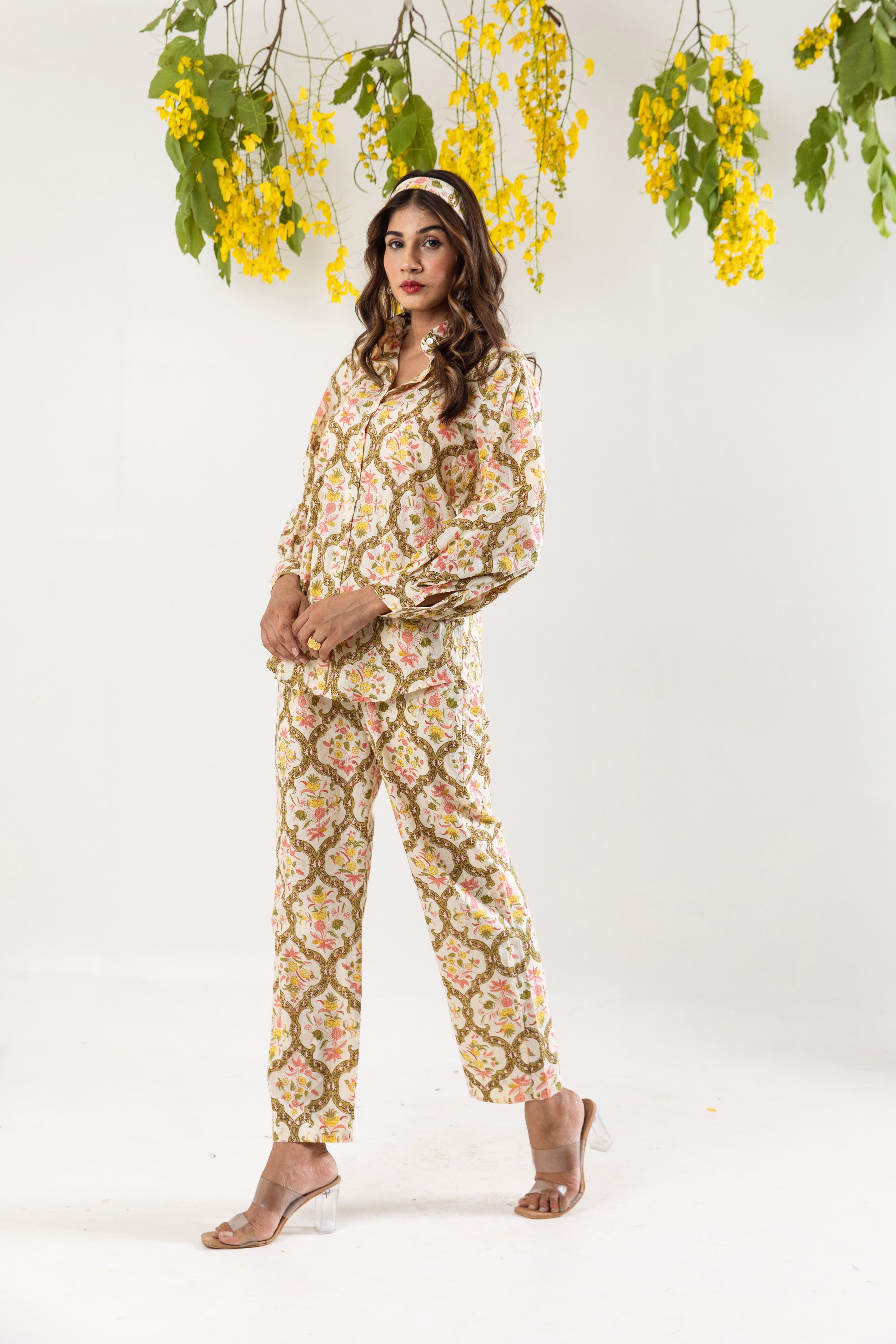 Cream Mughal Co-ord Set