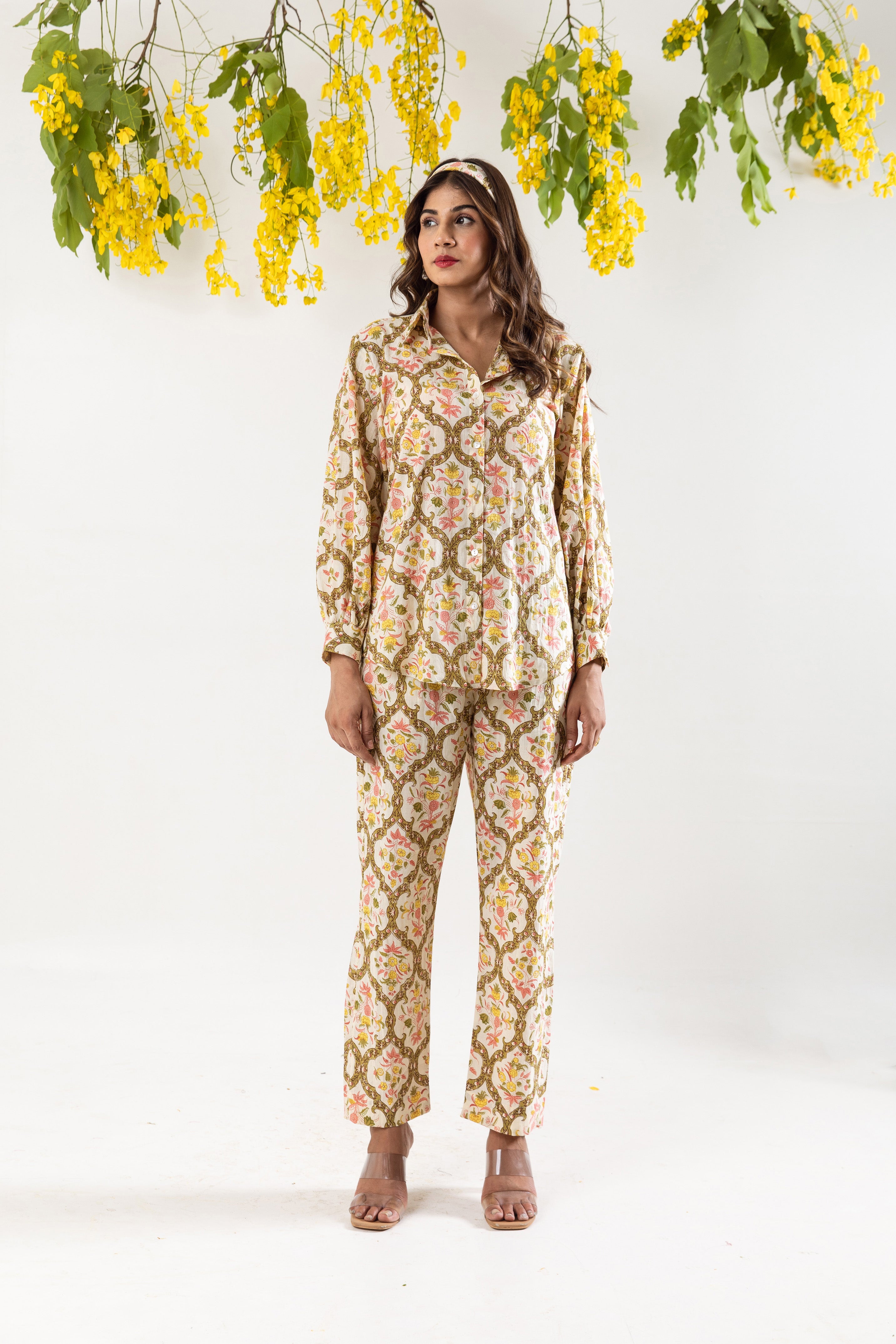 Cream Mughal Co-ord Set