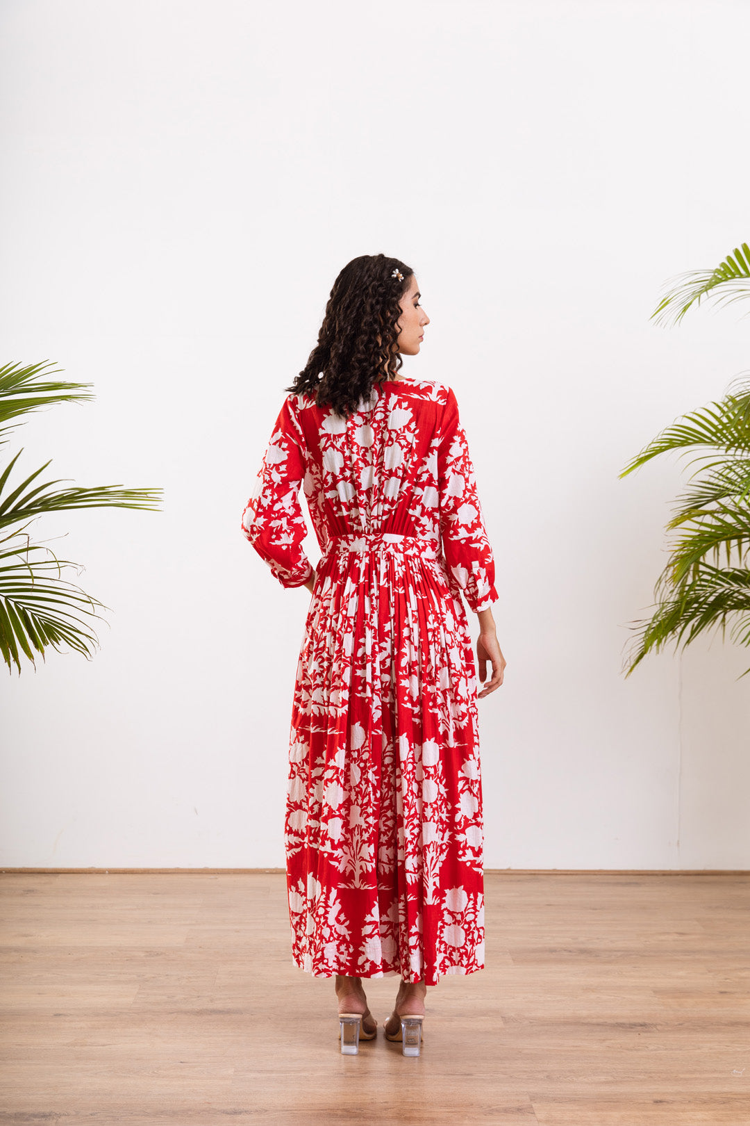Red white Wrap Maxi