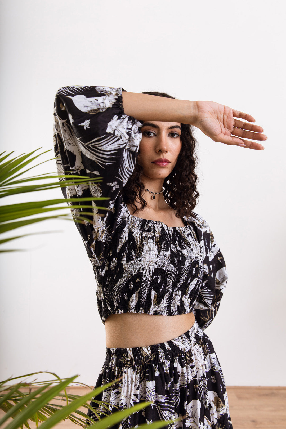 Black Rain deer Skirt Set