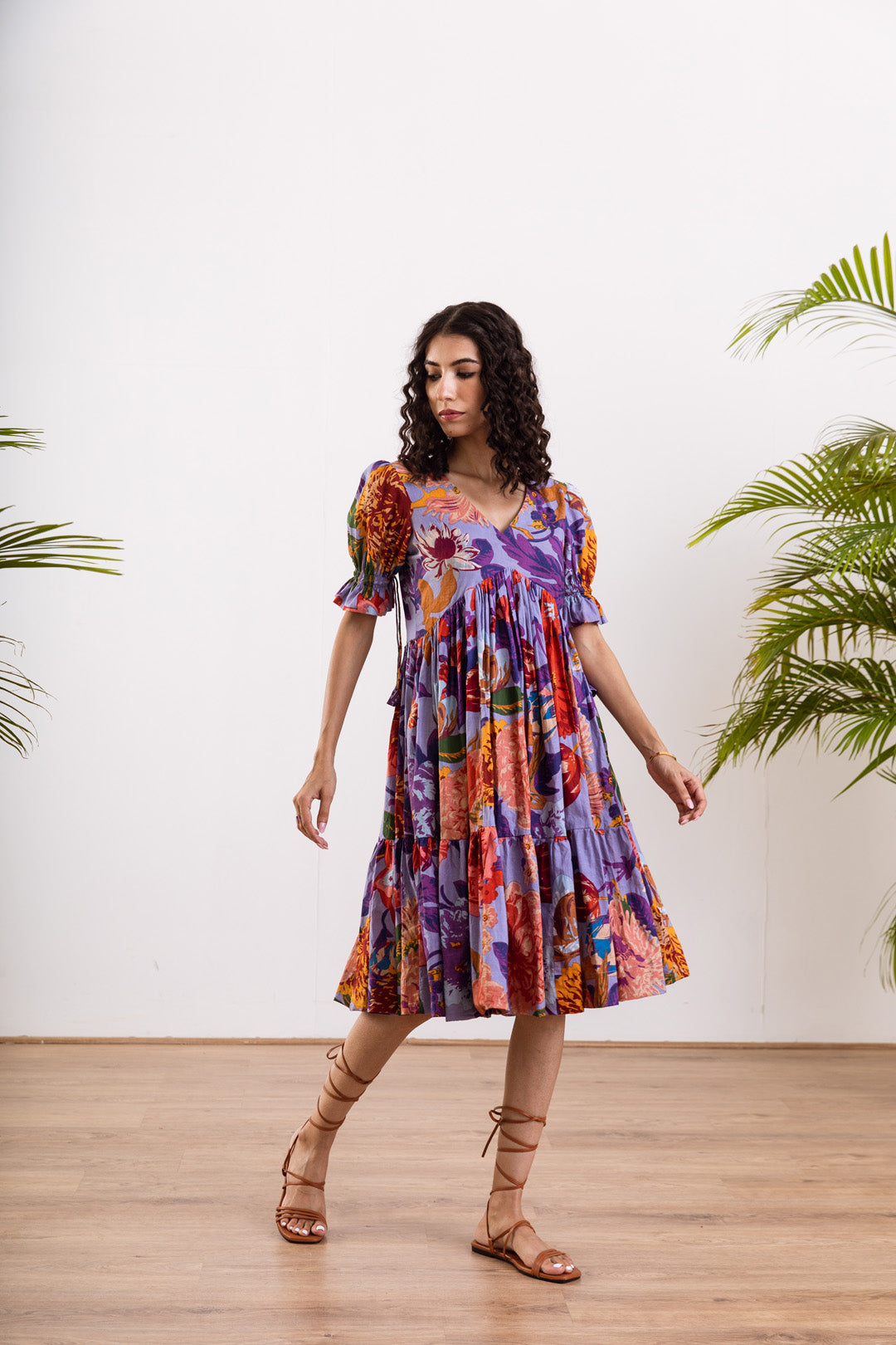 Blue Bali shirt dress