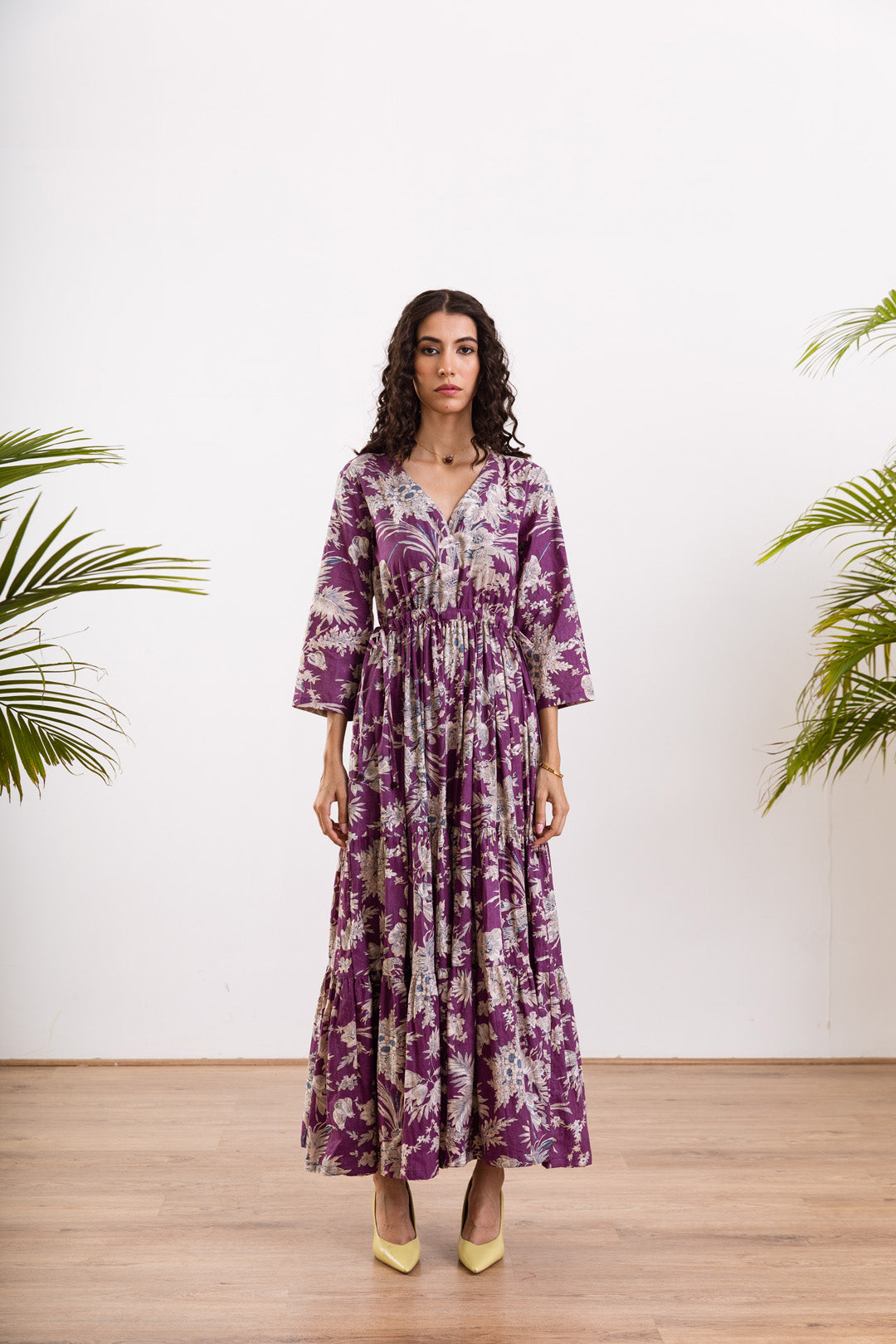 Purple waist adjustable Maxi