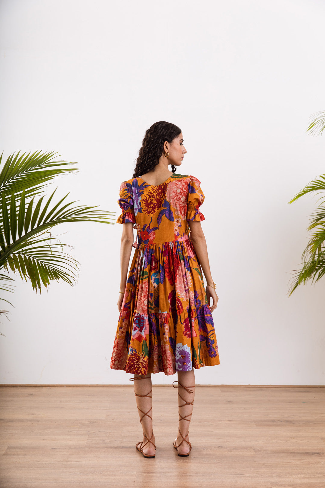 Mustard bali short dress