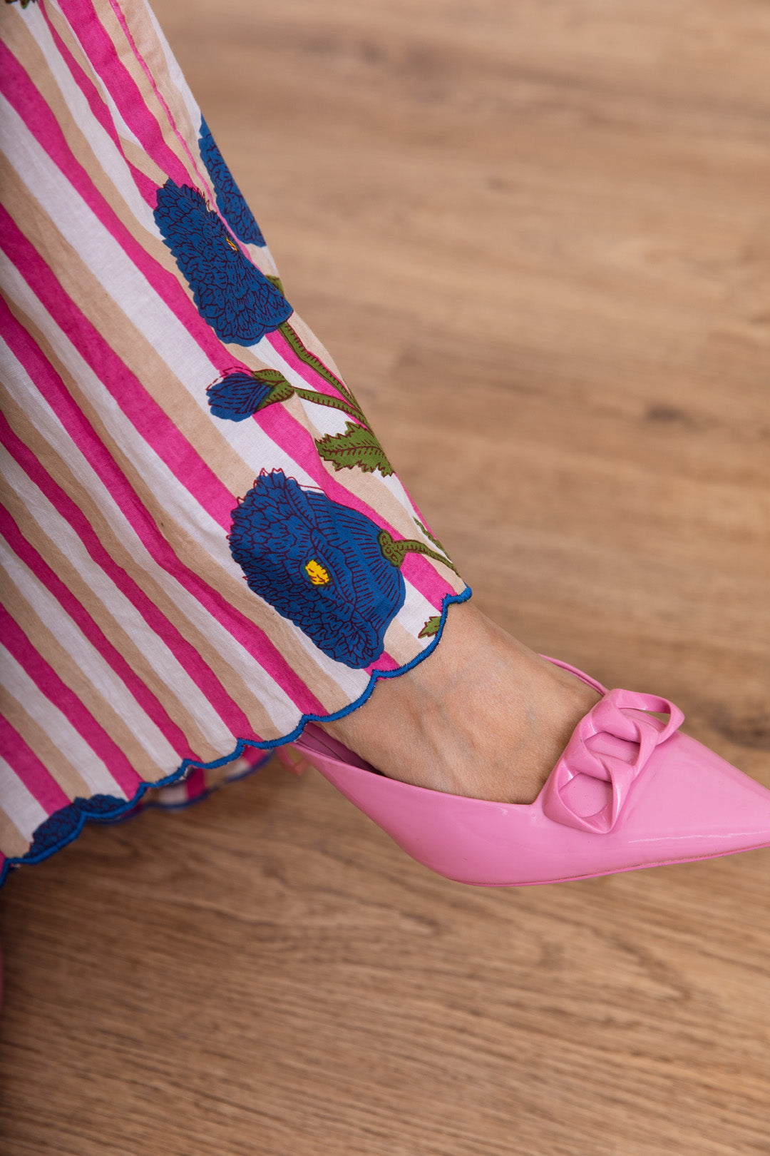 Blue Mughal stripe  Maxi