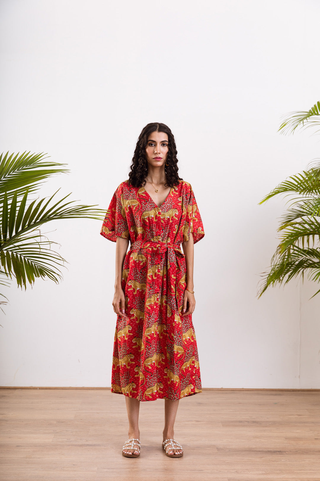 Red leopard Kaftan