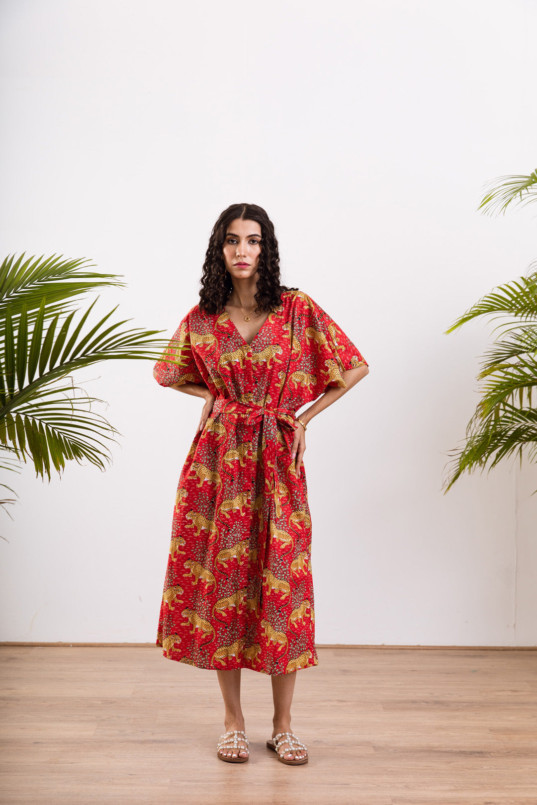 Red leopard Kaftan