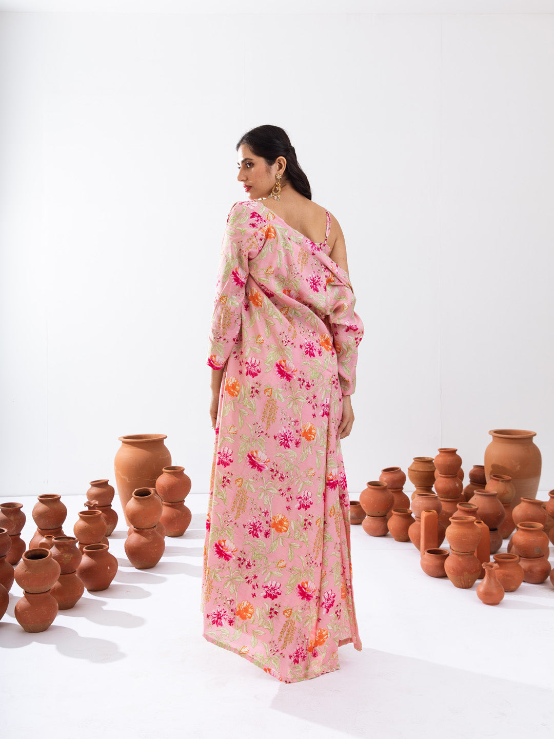 Pink floral jacket set