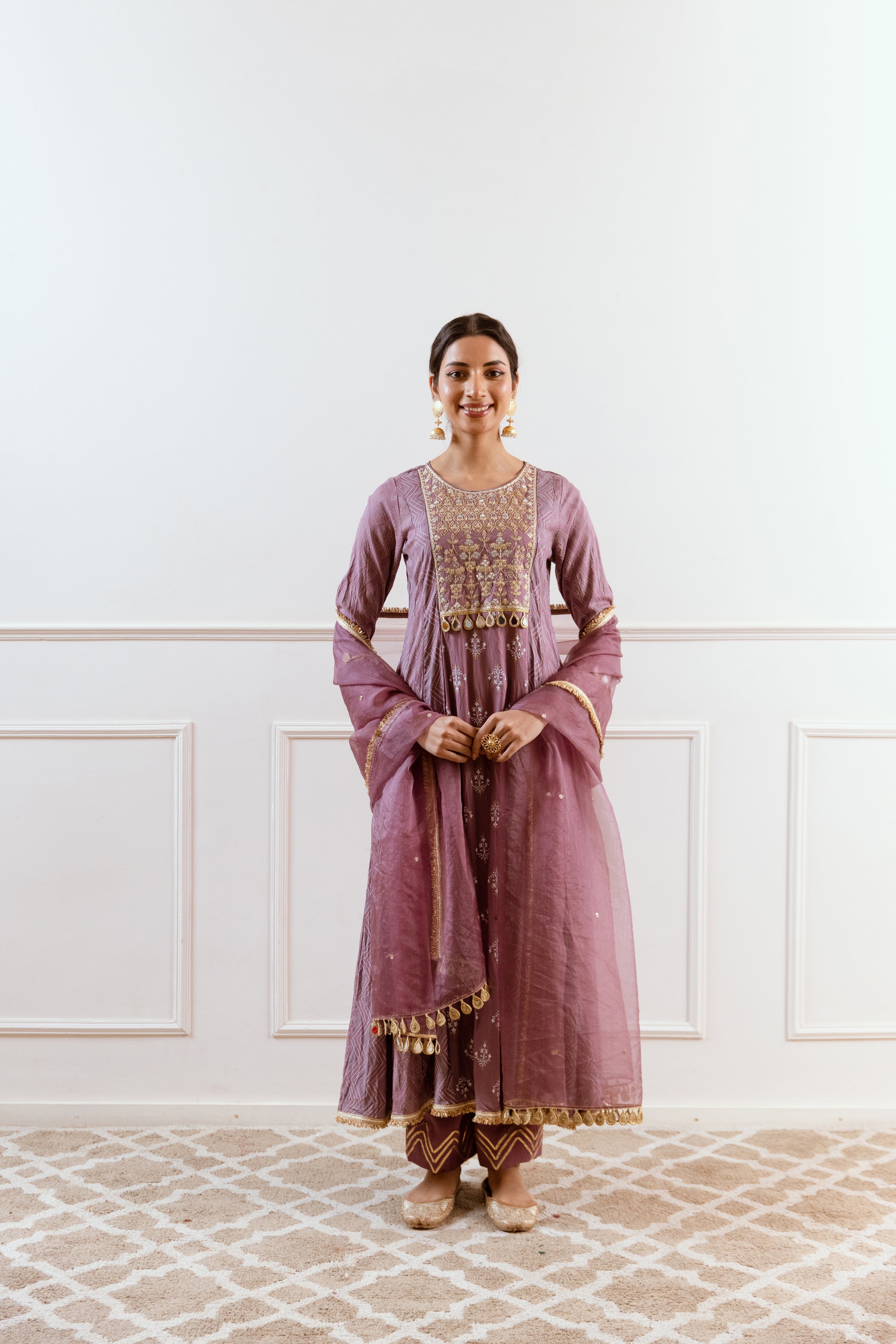 Salma Sitara Mauve  Anarkali set