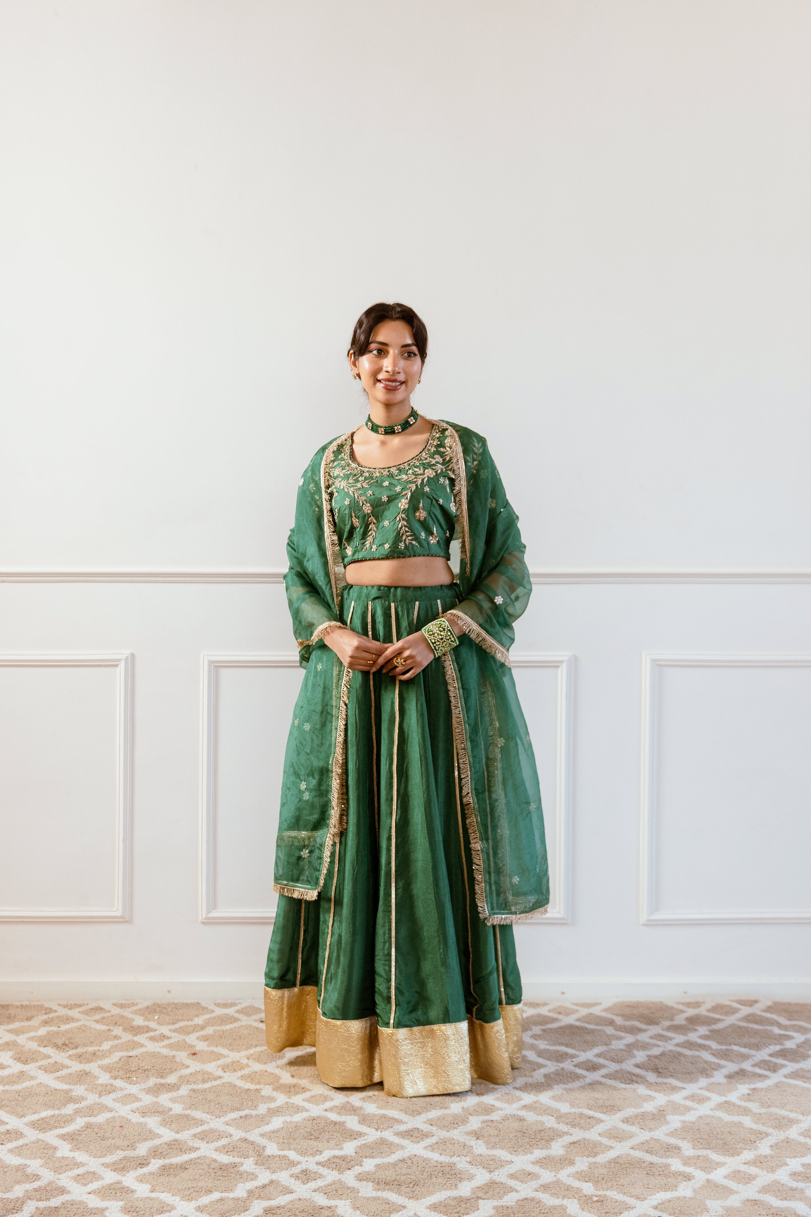 Salma Sitara Mehendi lehenga Set