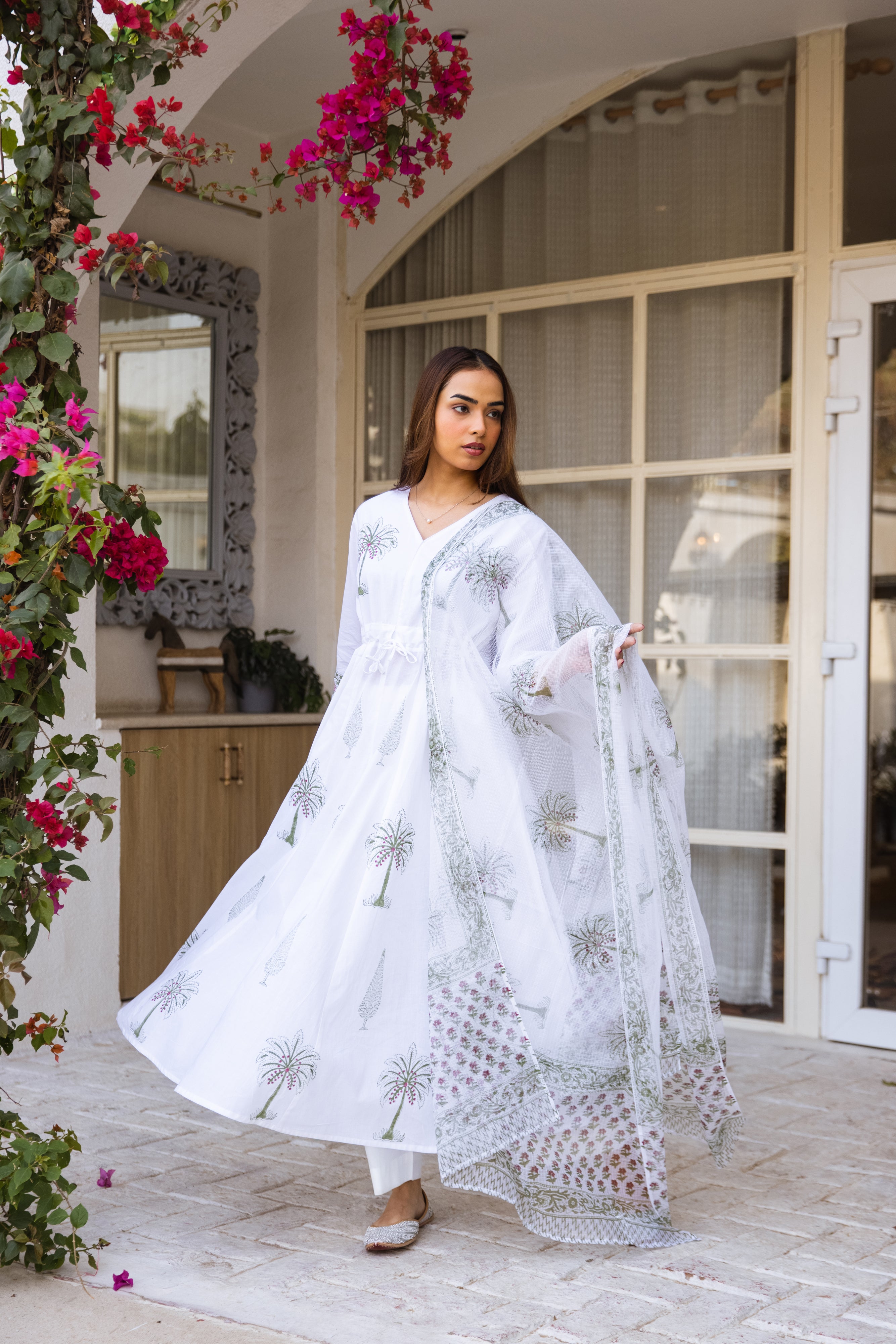 Picnic Palm Tree Anarkali set