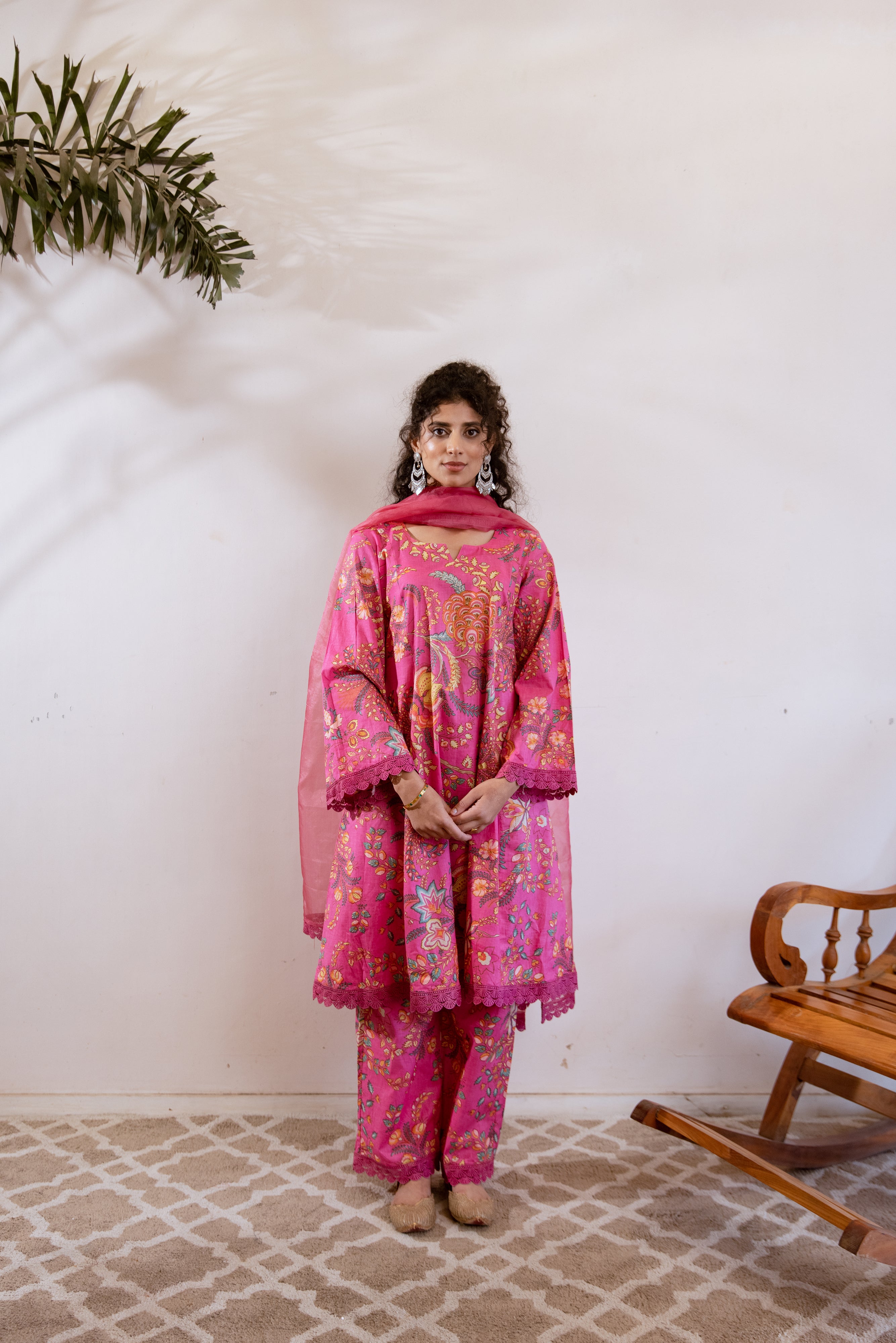 Bagh Pink floral twin set