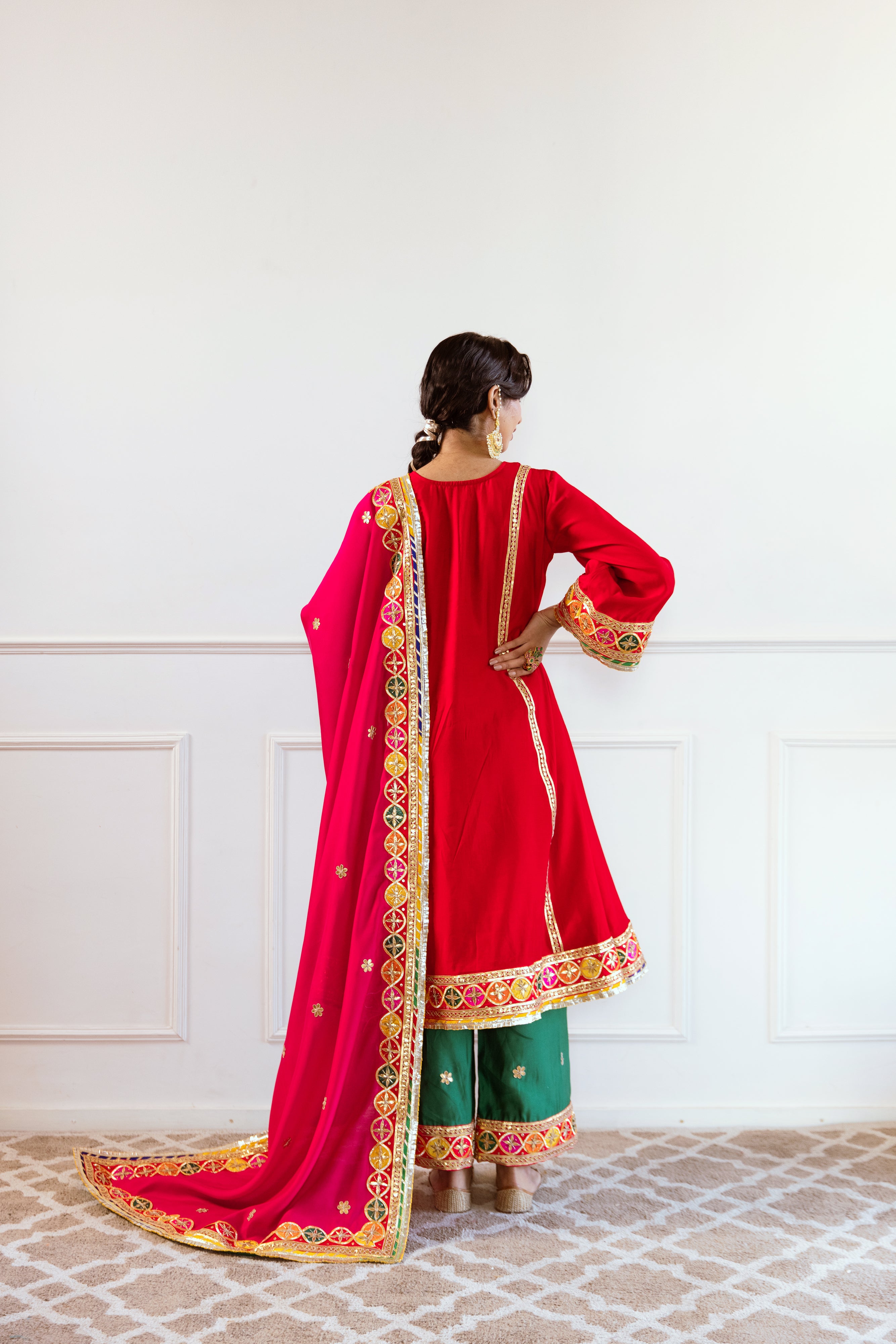 Salma Sitara Red set