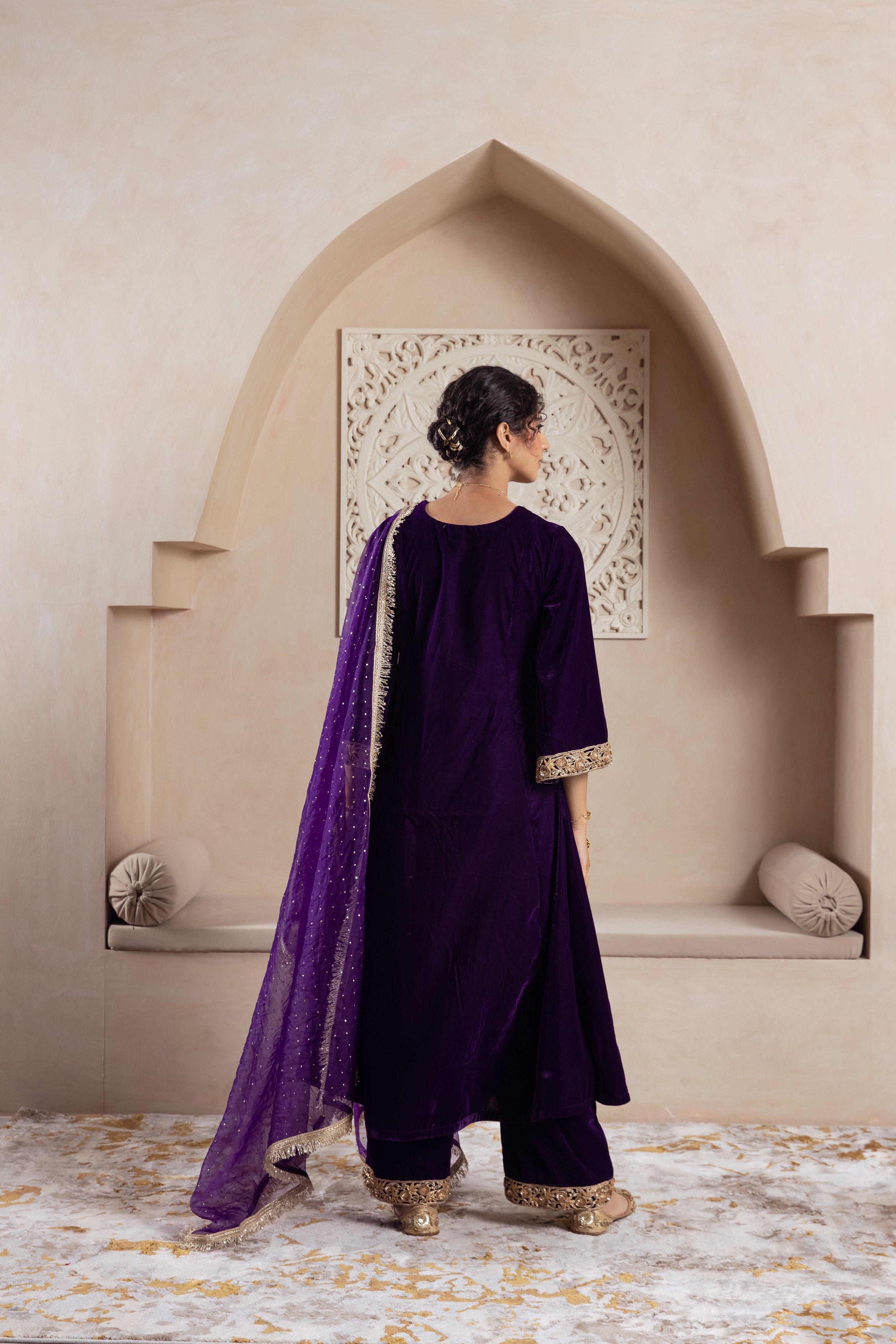 FIRGUN PURPLE VELVET SET