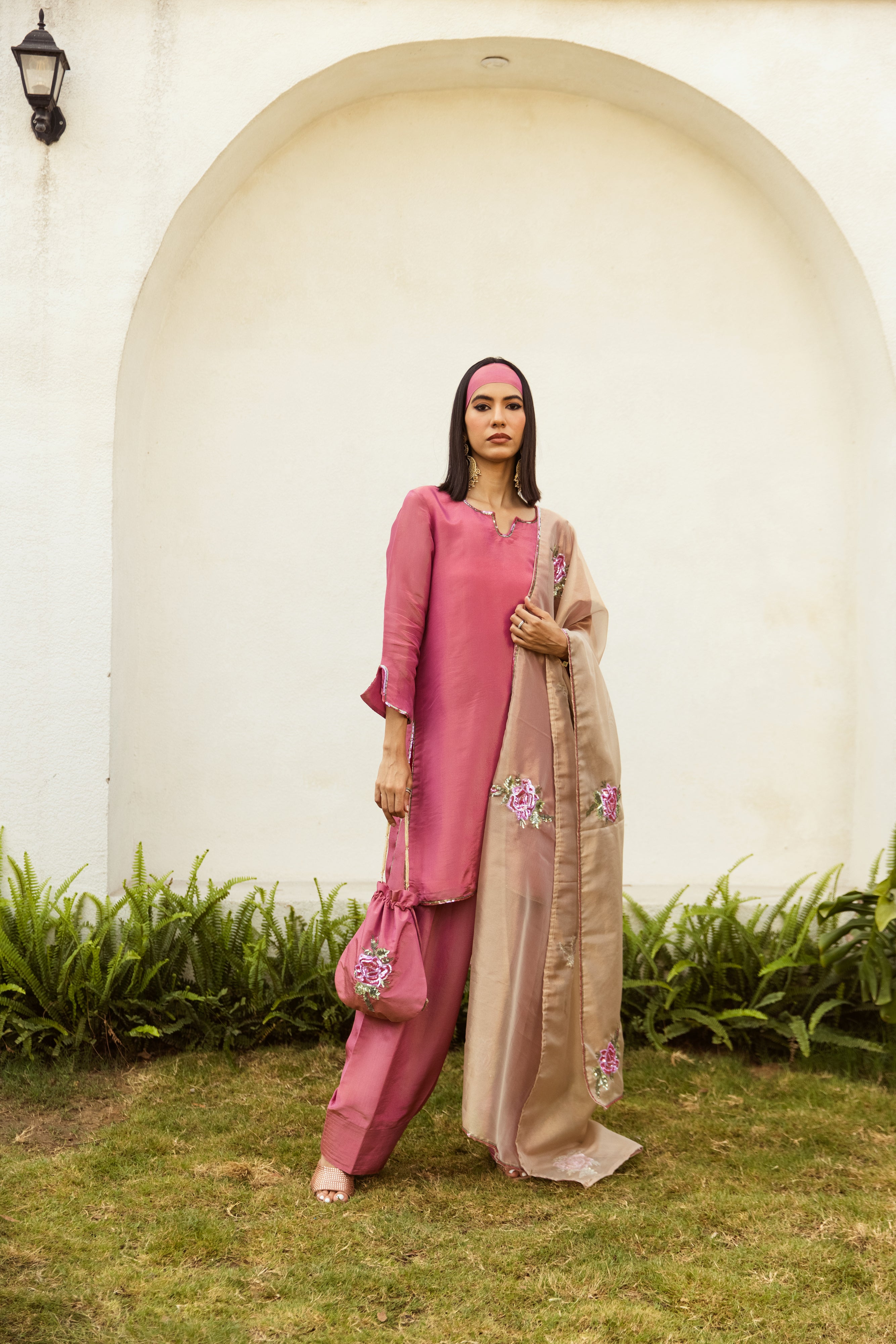 Noor Farshi Salwar Pink Set