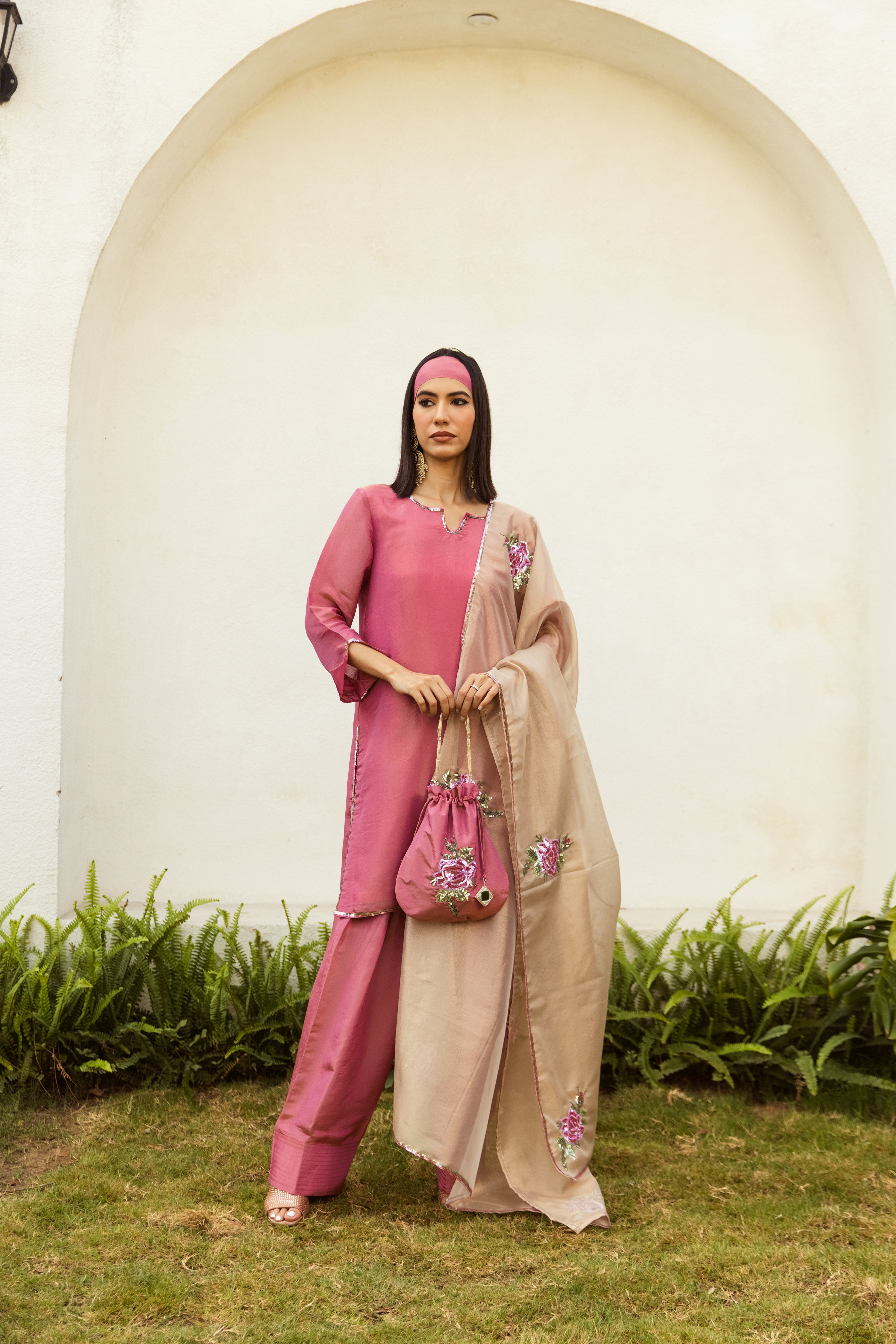 Noor Farshi Salwar Pink Set