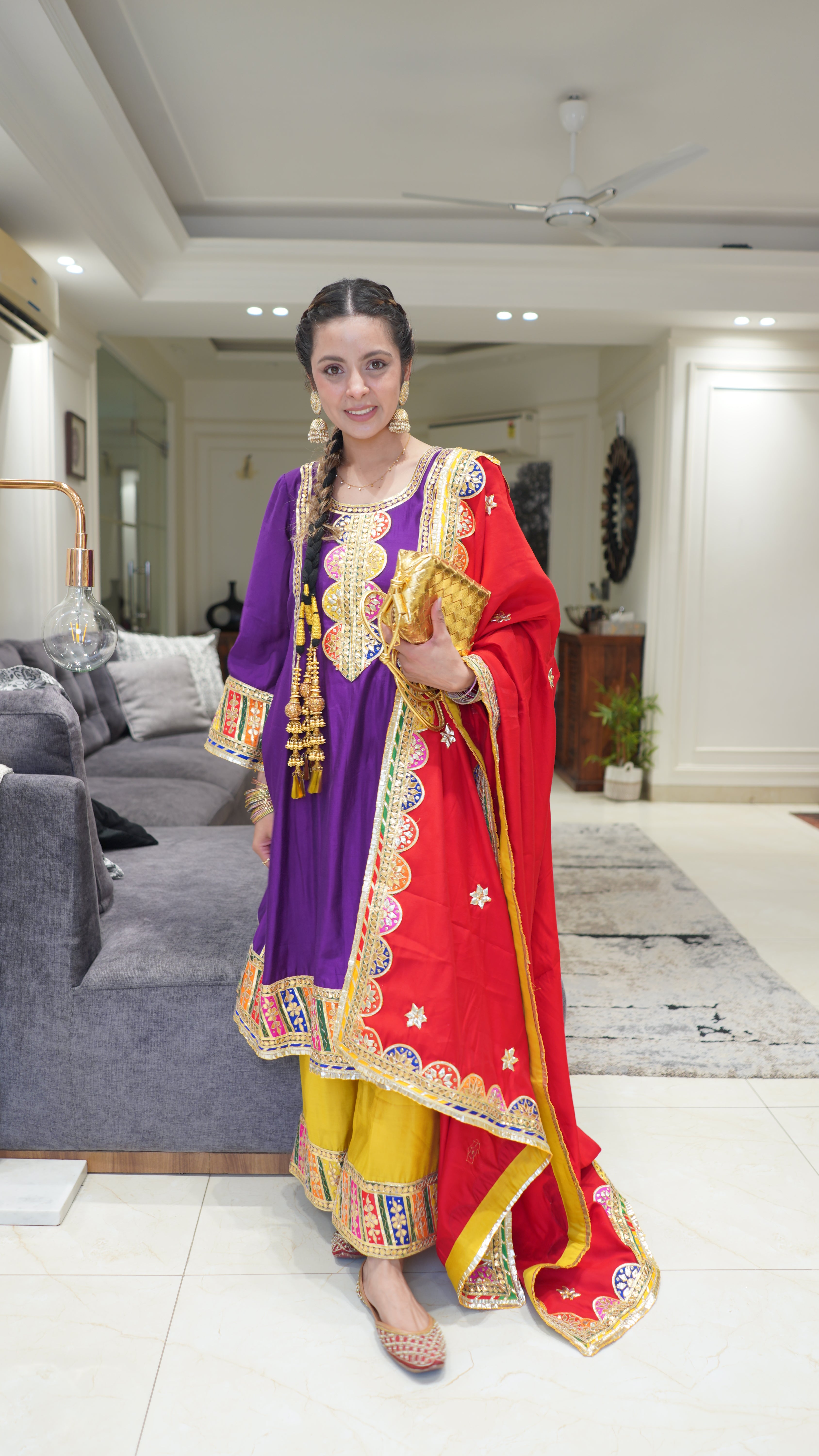 Salma Sitara Purple set