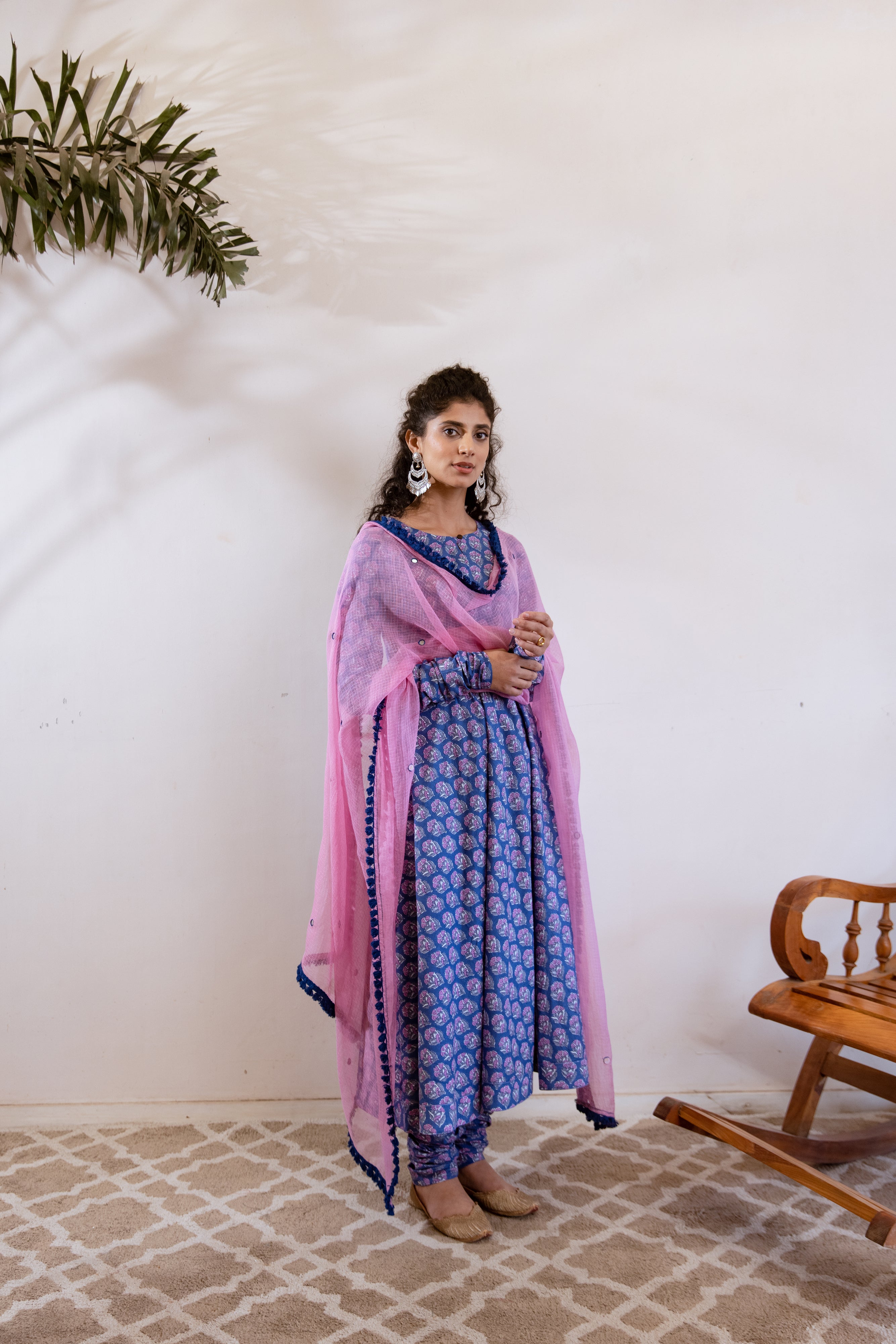 Bagh Blue Anarkali set