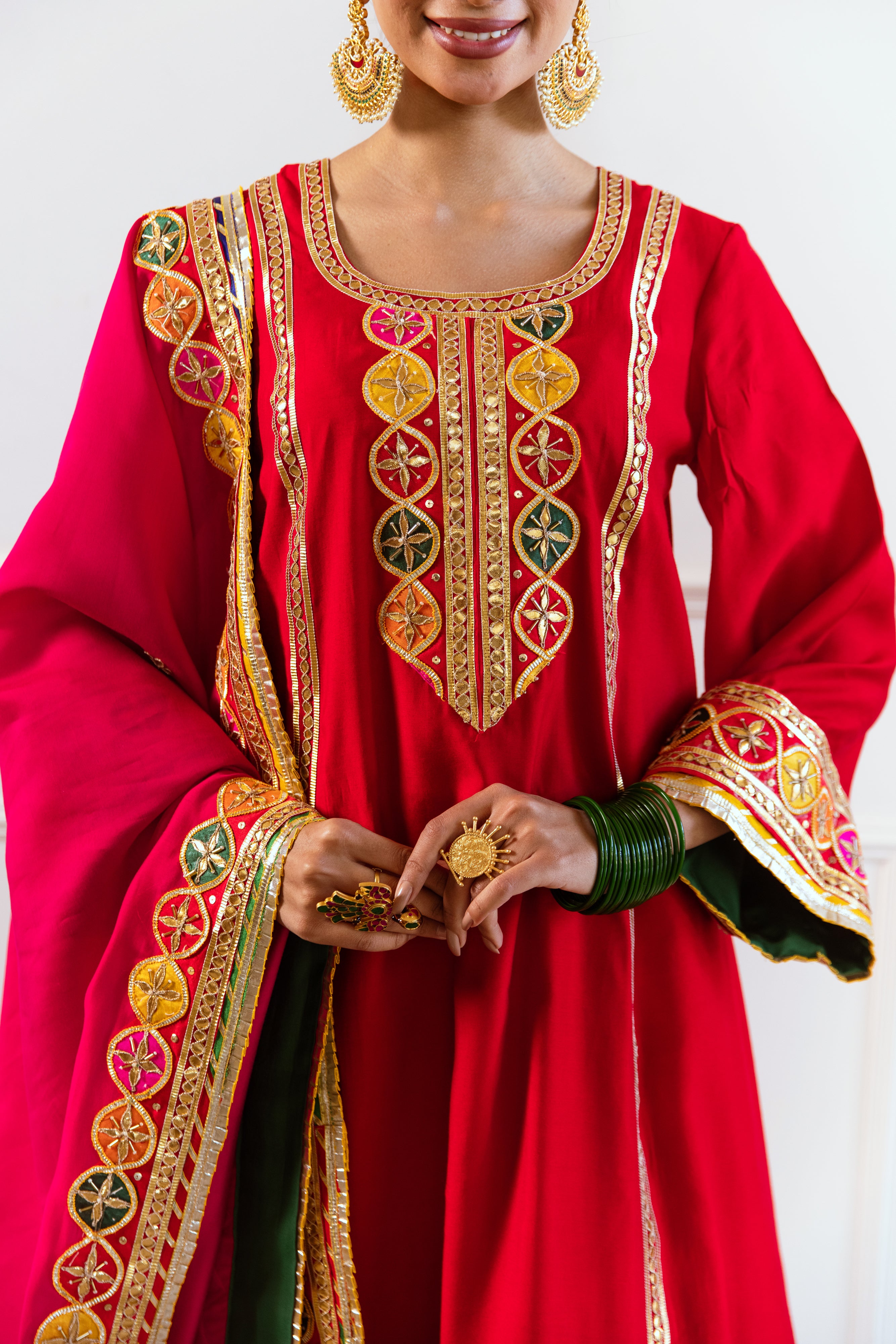 Salma Sitara Red set