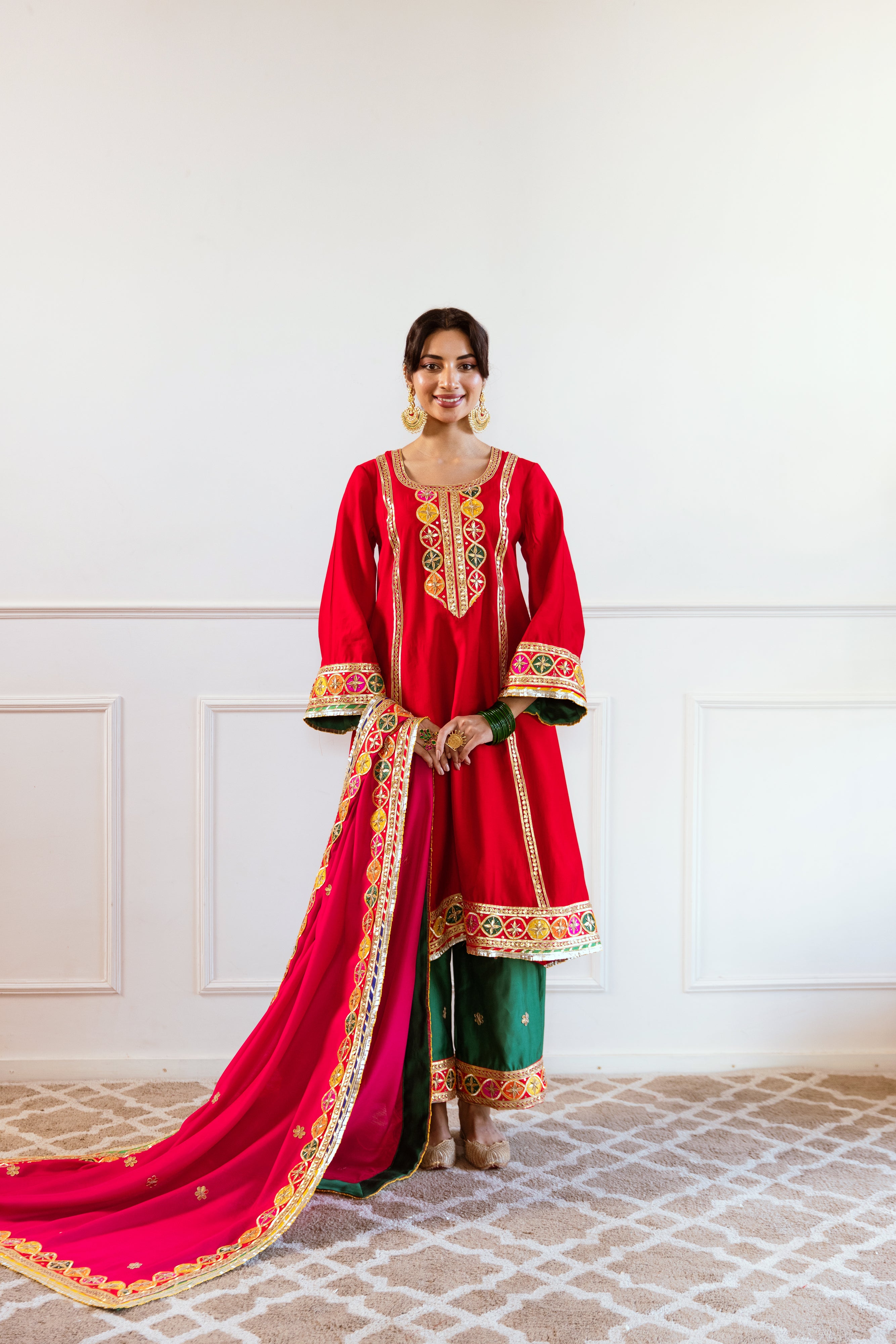 Salma Sitara Red set