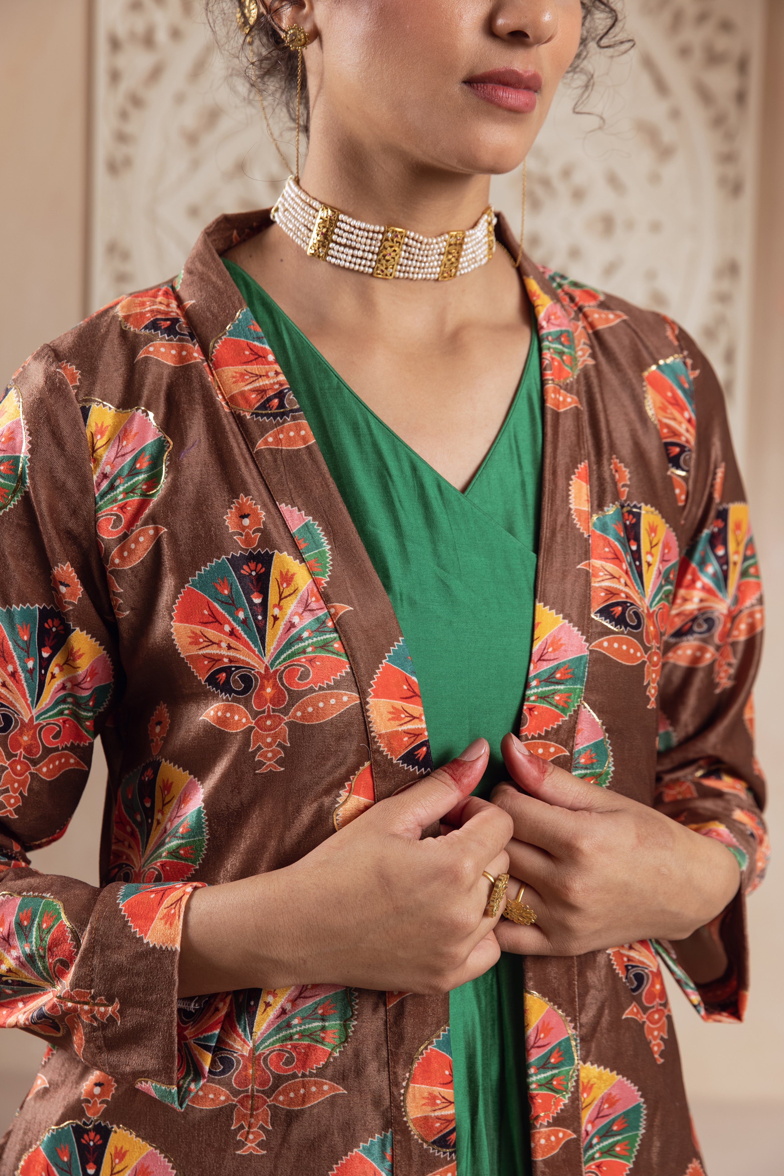 FIRGUN BROWN JACKET SET