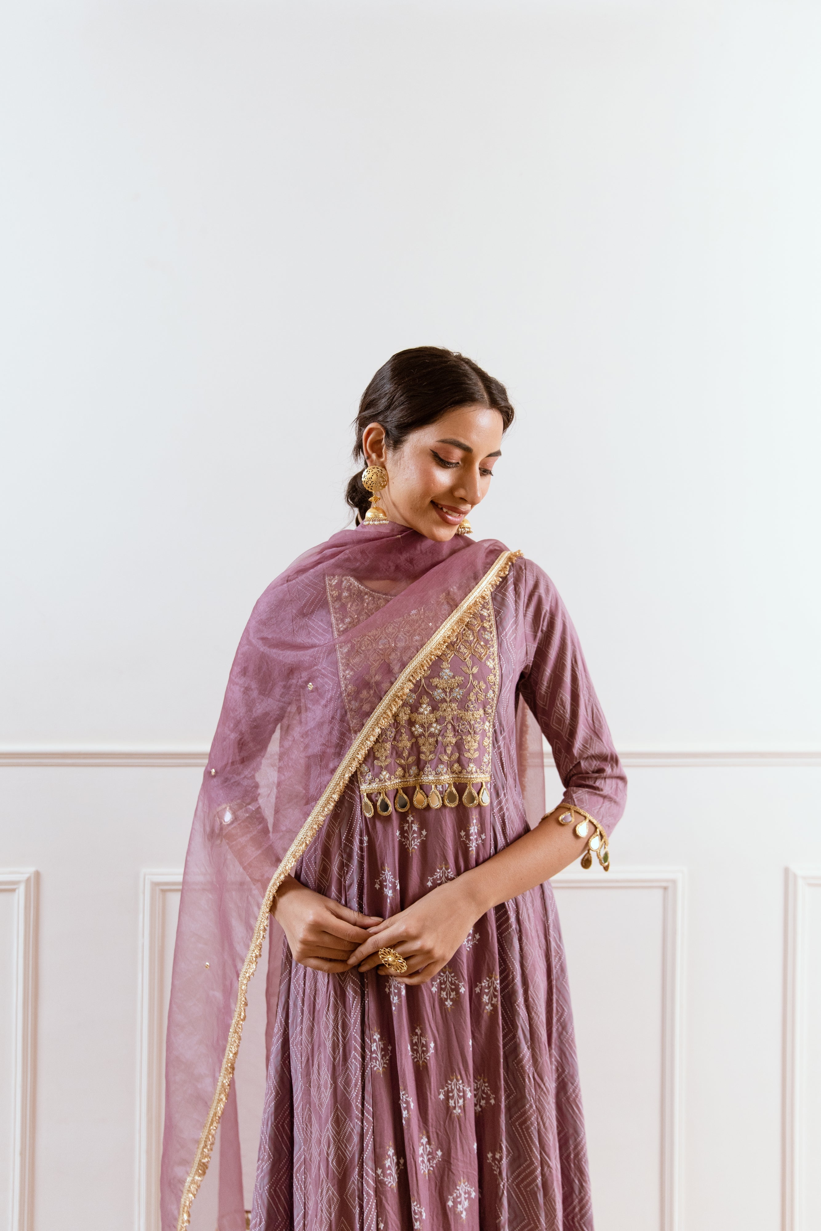 Salma Sitara Mauve  Anarkali set