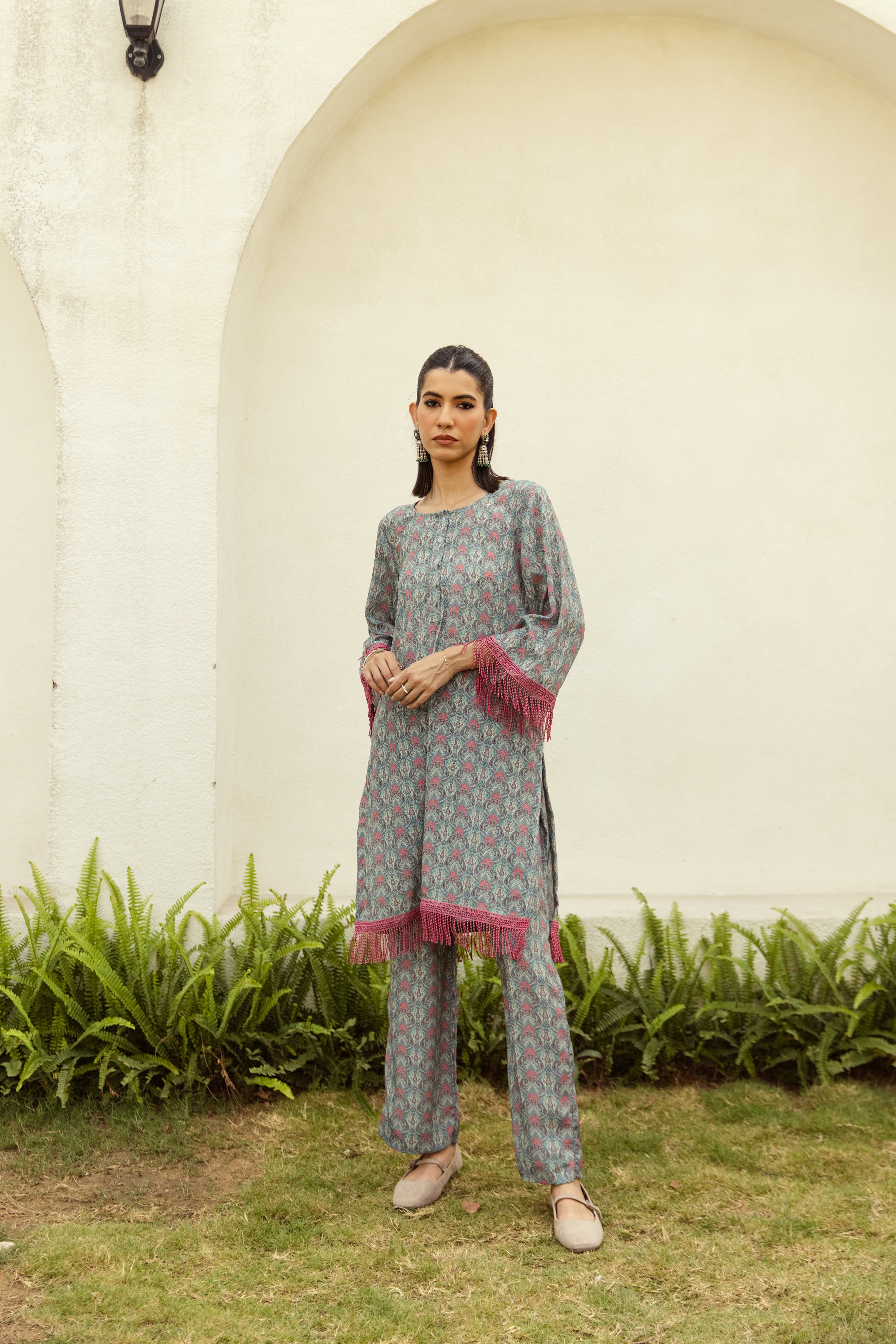 Noor Grey Pink Twin Set