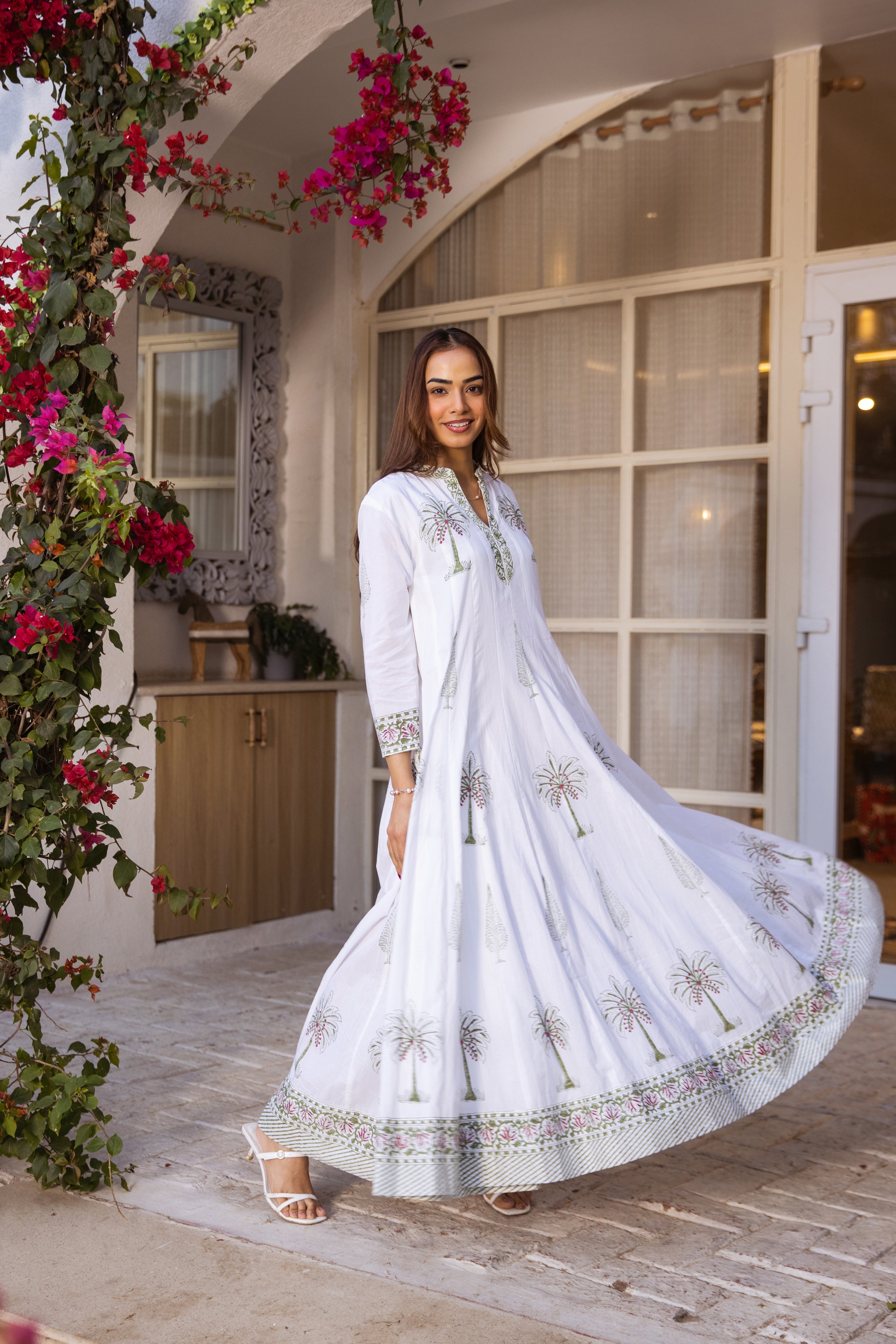 Picnic Palm Tree Kalidar Dress