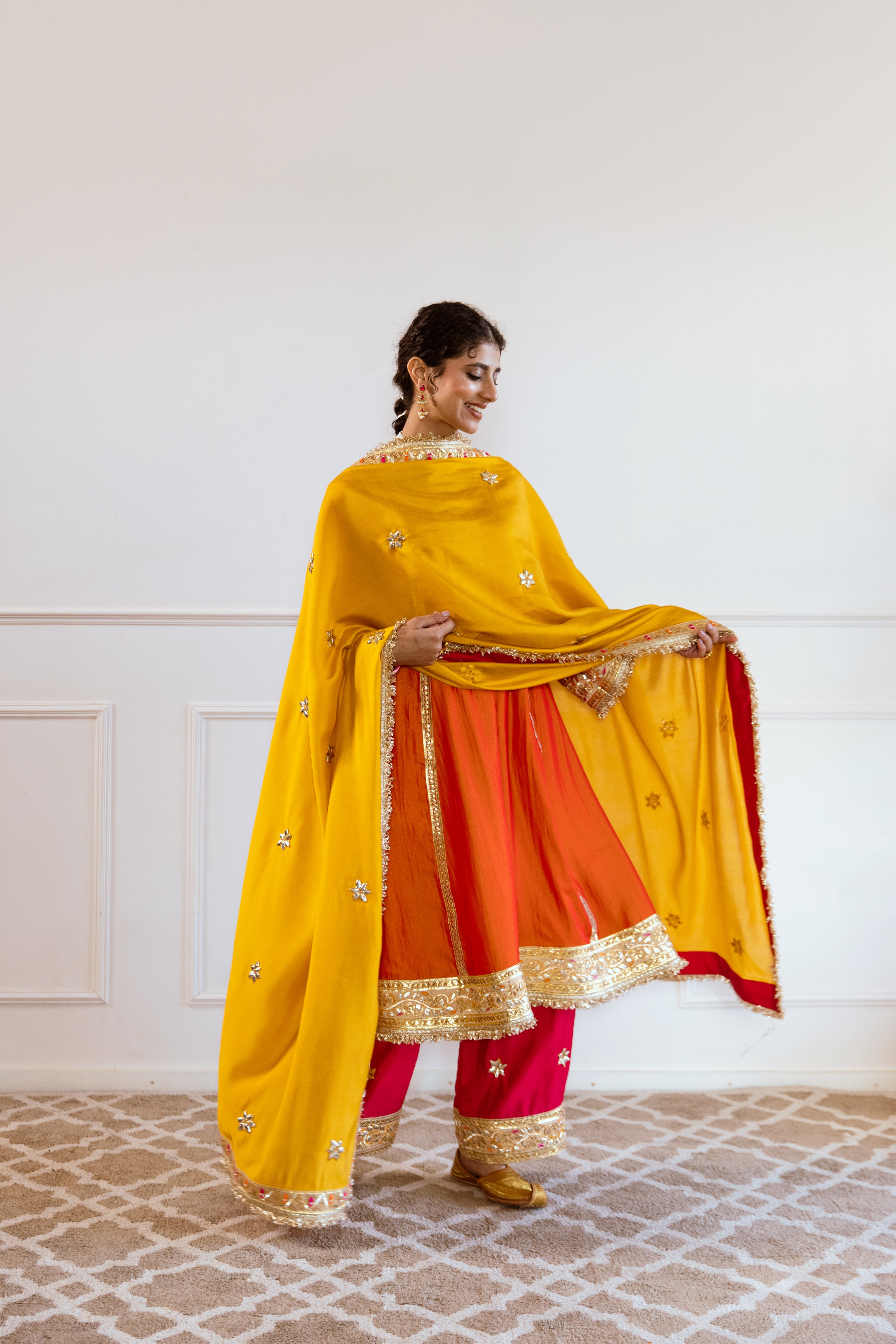 Salma Sitara Orange set