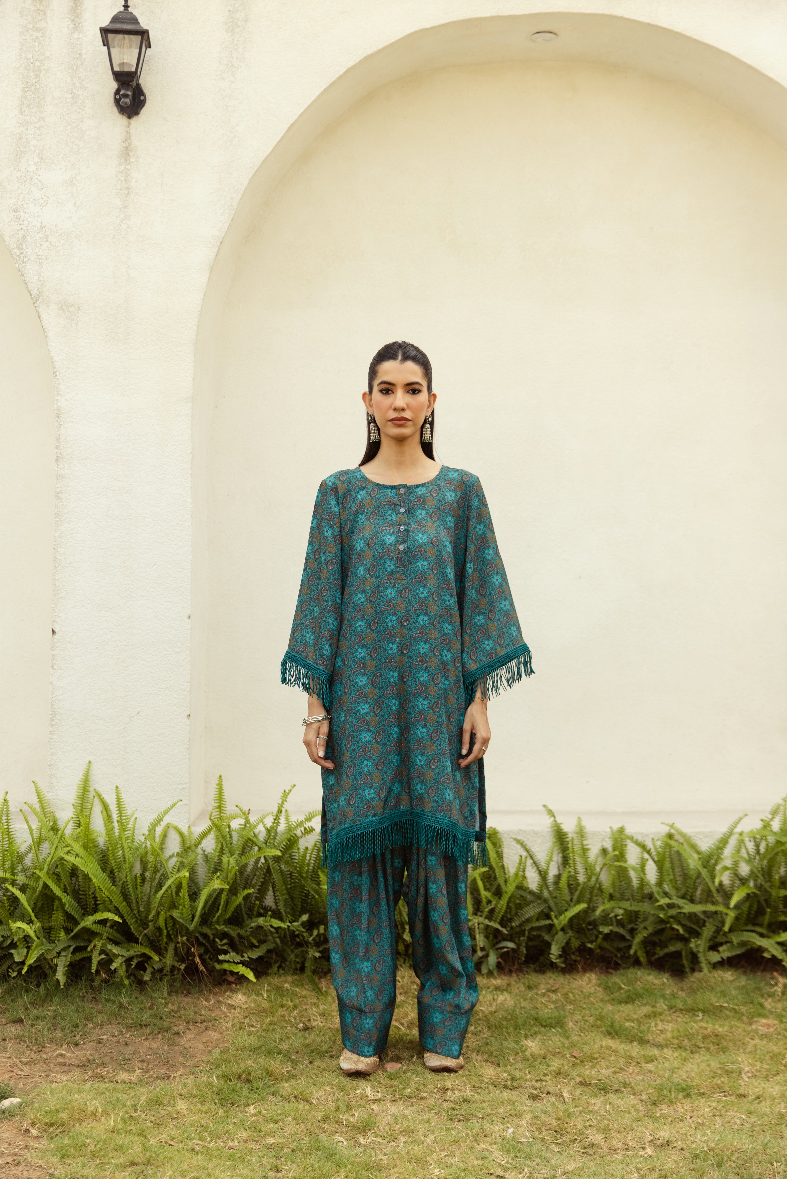 Noor Farshi Salwar Green set