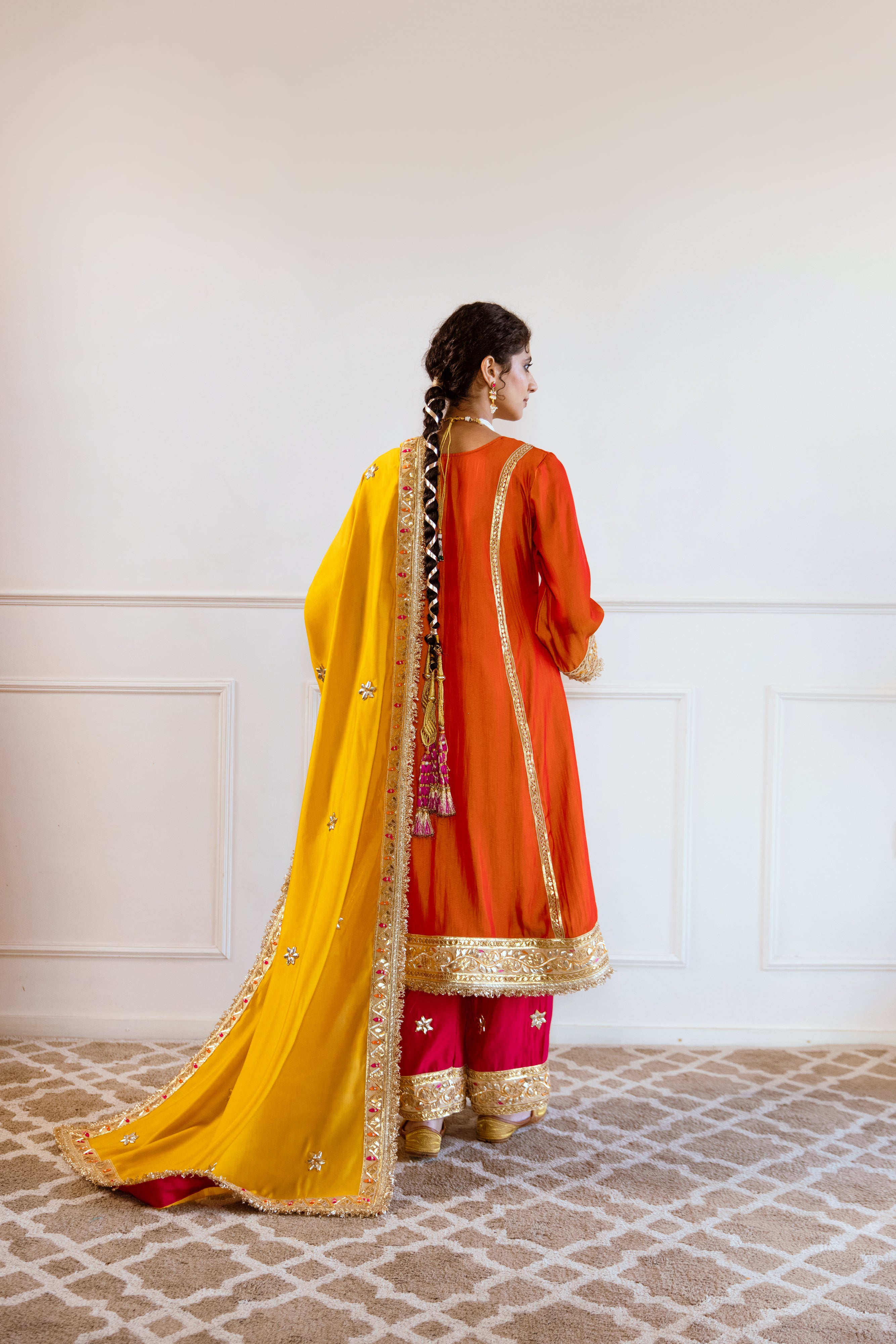 Salma Sitara Orange set