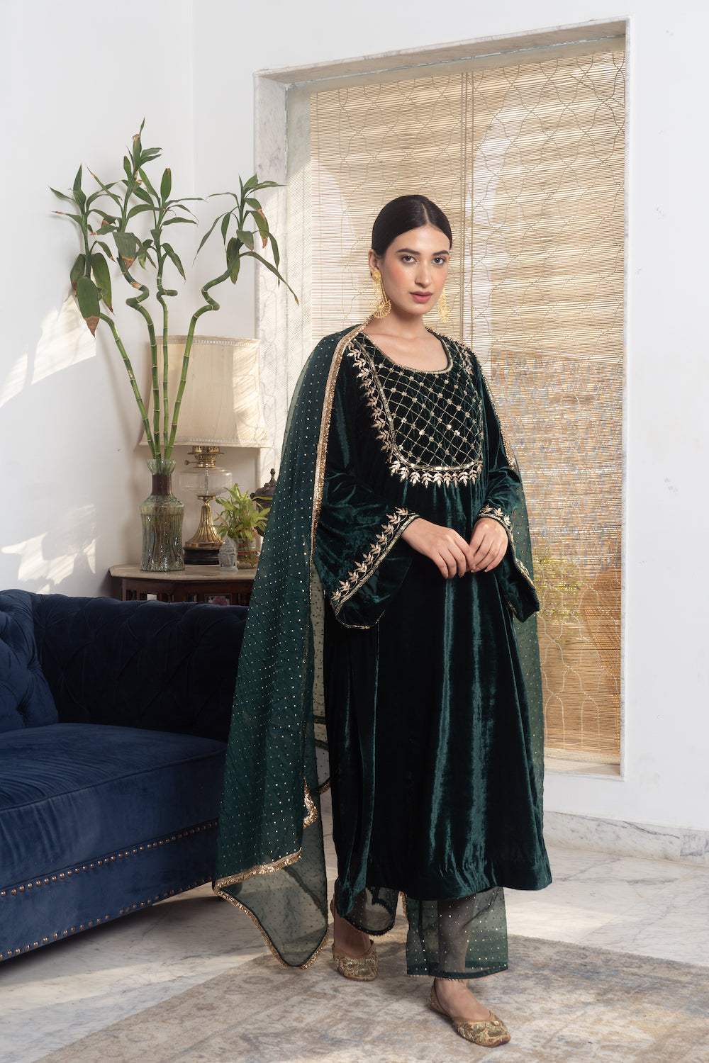 Khwabidah Bottle Green Ethnic Set 3