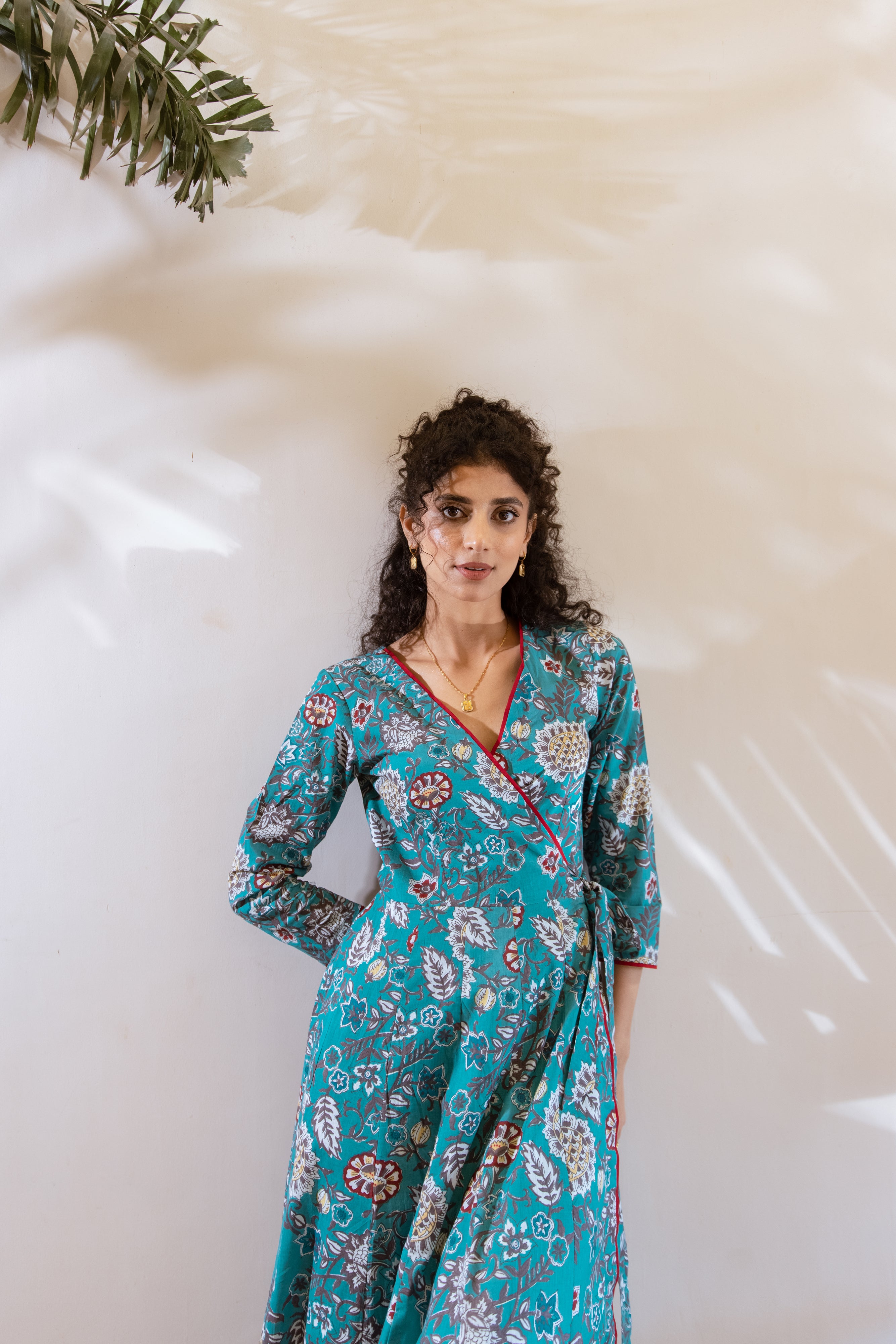 Bagh turquoise Angrakha dress