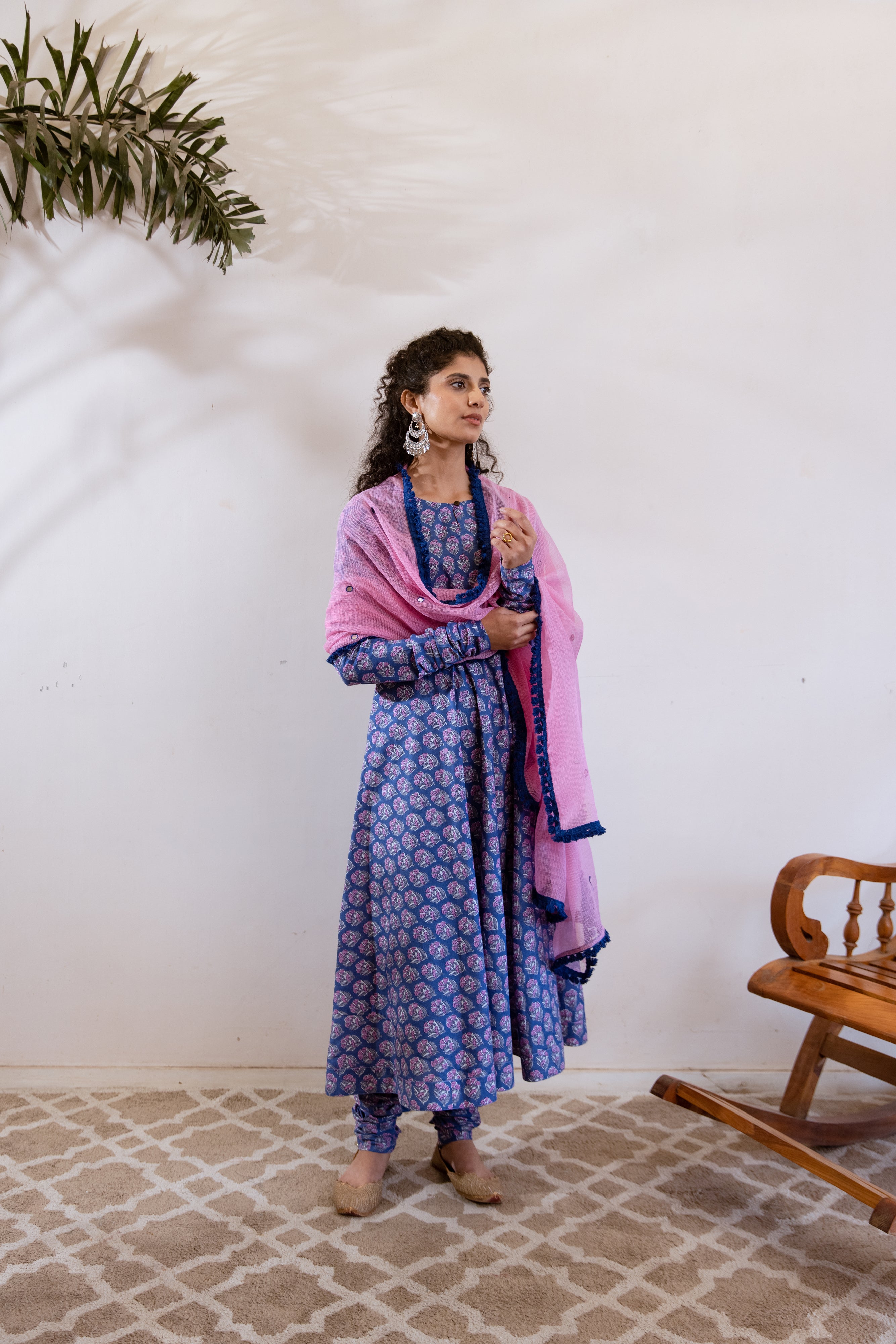 Bagh Blue Anarkali set