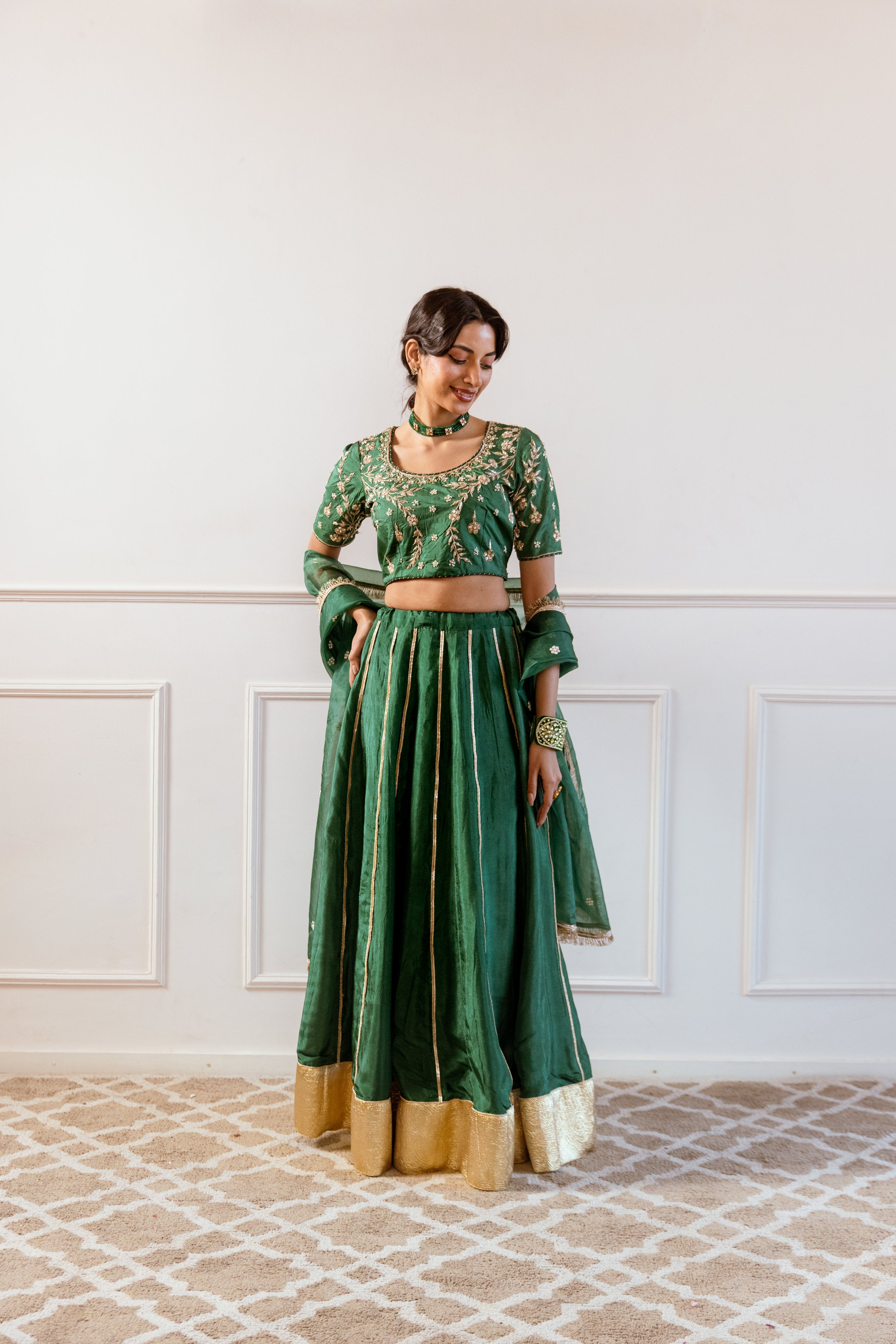 Salma Sitara Mehendi lehenga Set