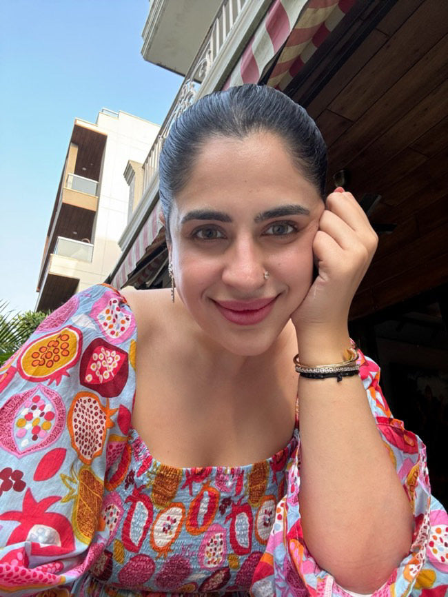 Multicoloured smocked maxi