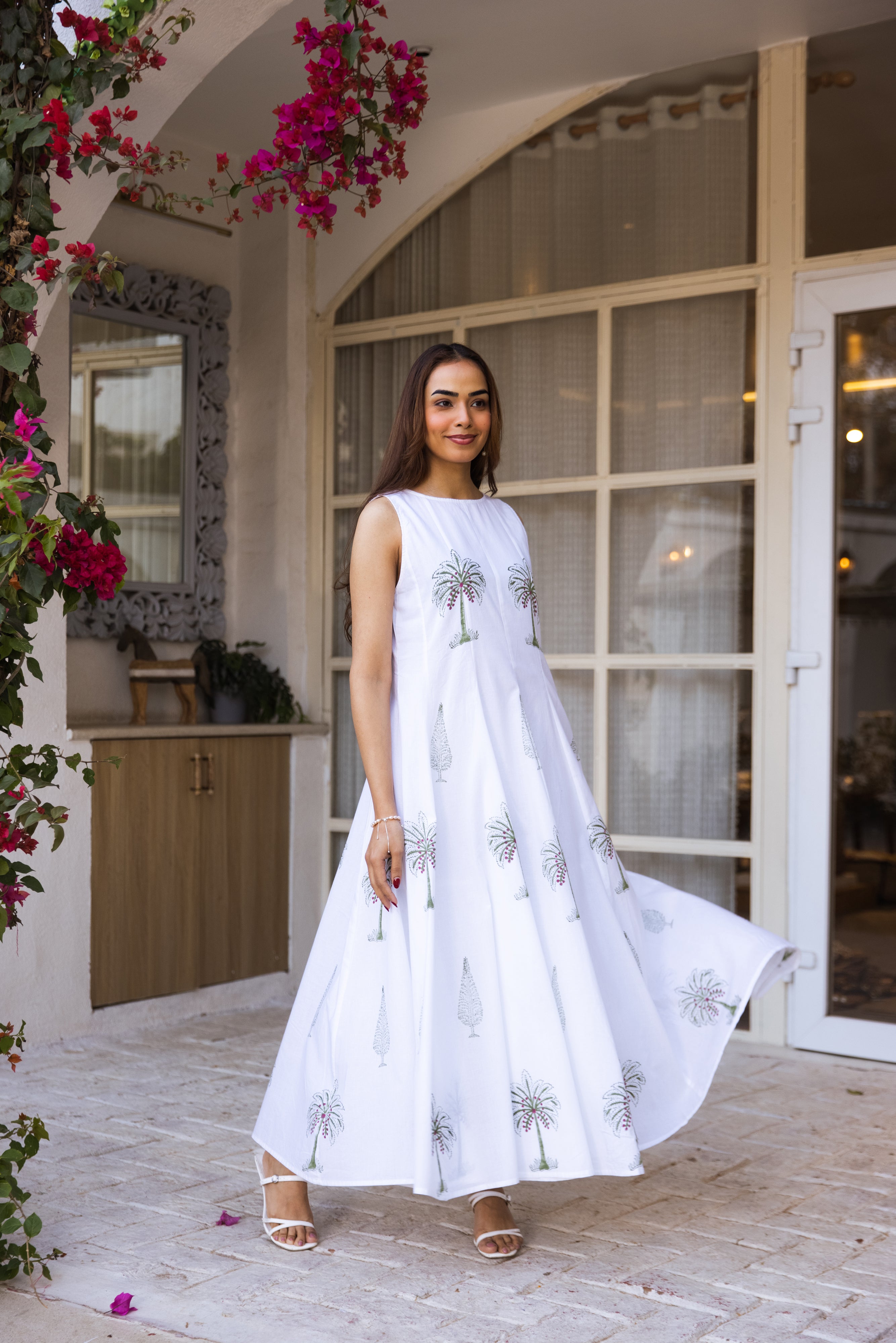 Picnic palm tree hand block Maxi