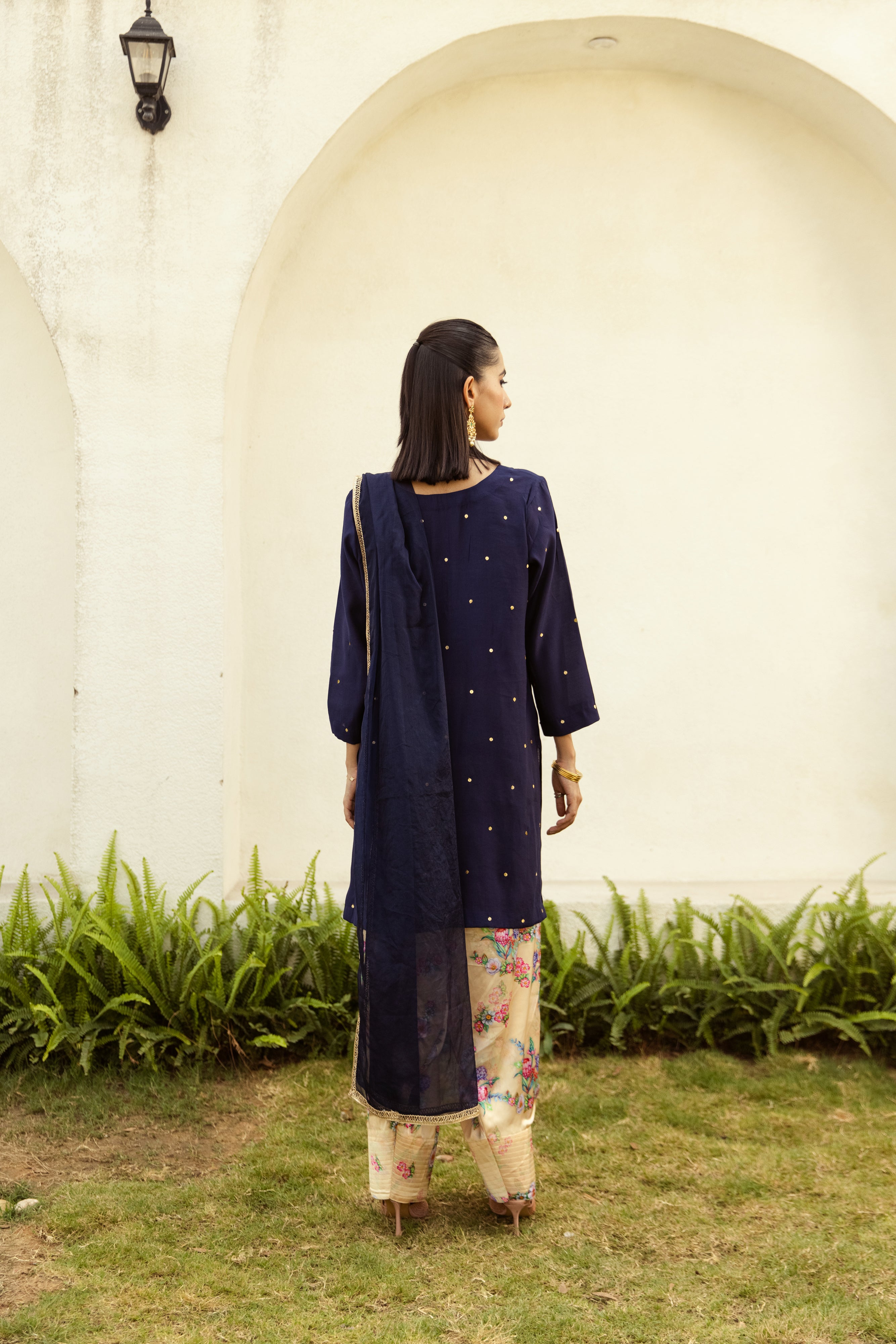 Noor Farshi Salwar Navy blue set