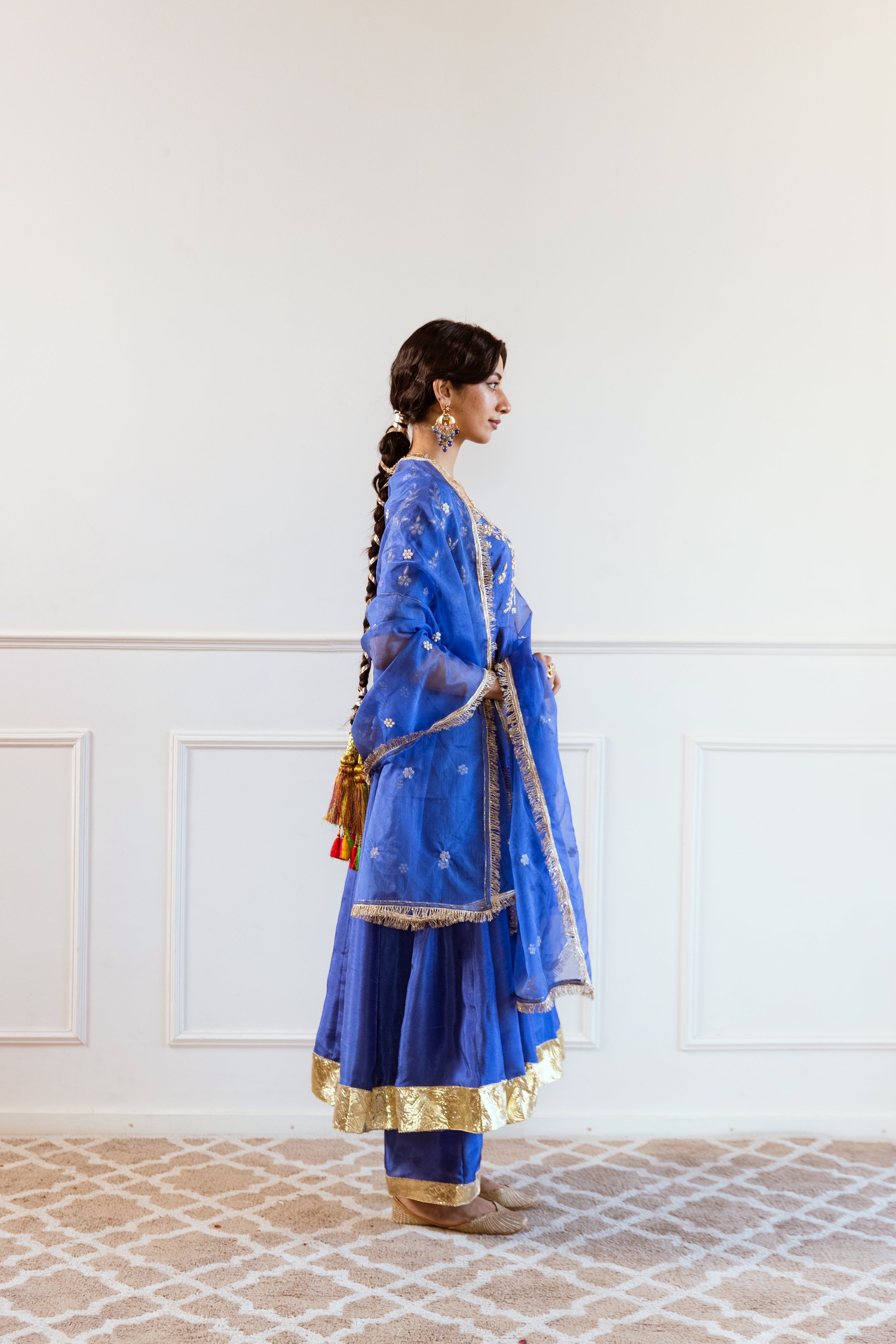 Salma Sitara Blue Gotta Anarkali Set