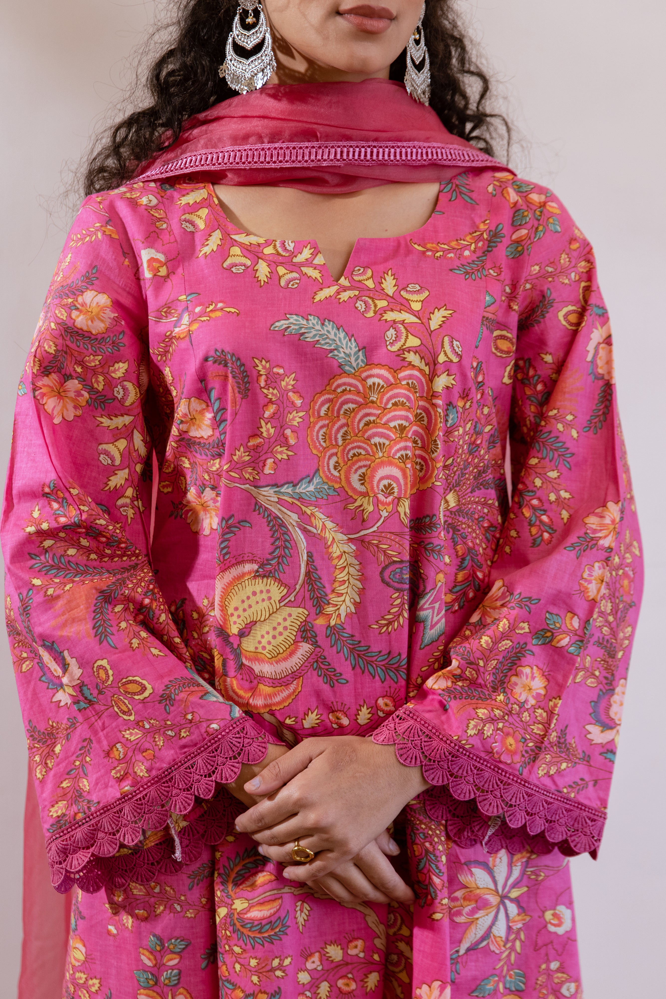 Bagh Pink floral twin set