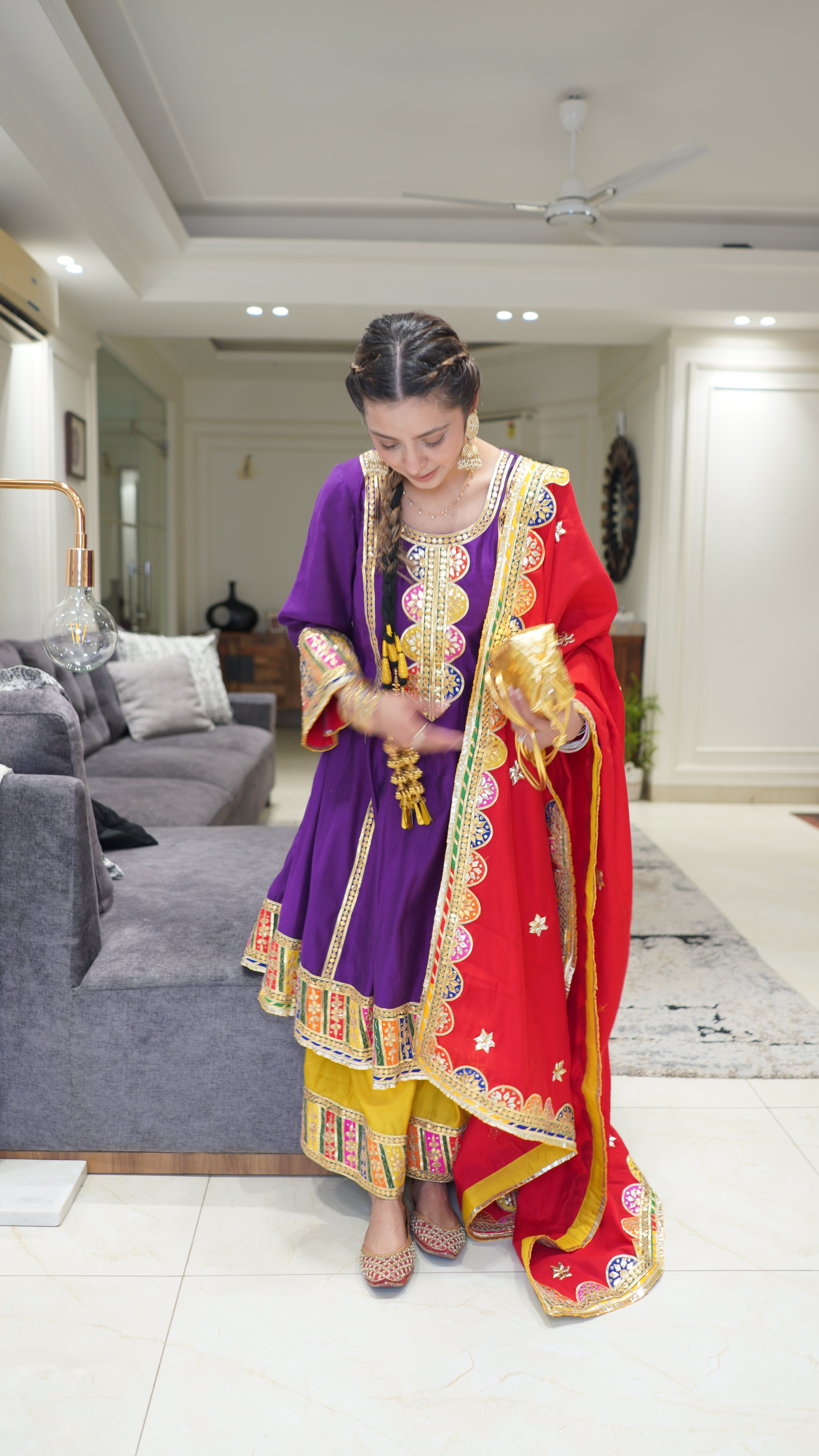 Salma Sitara Purple set