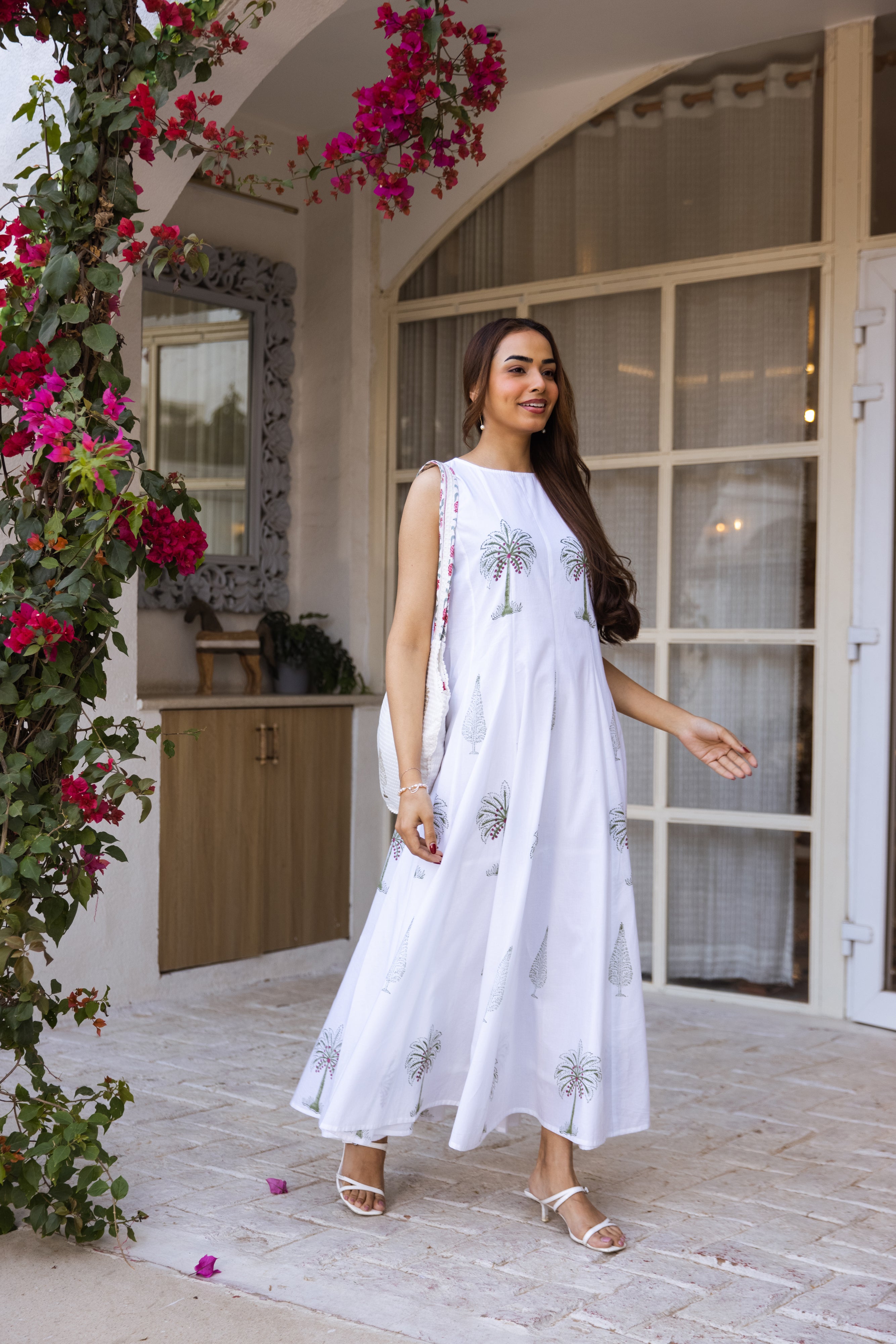 Picnic palm tree hand block Maxi