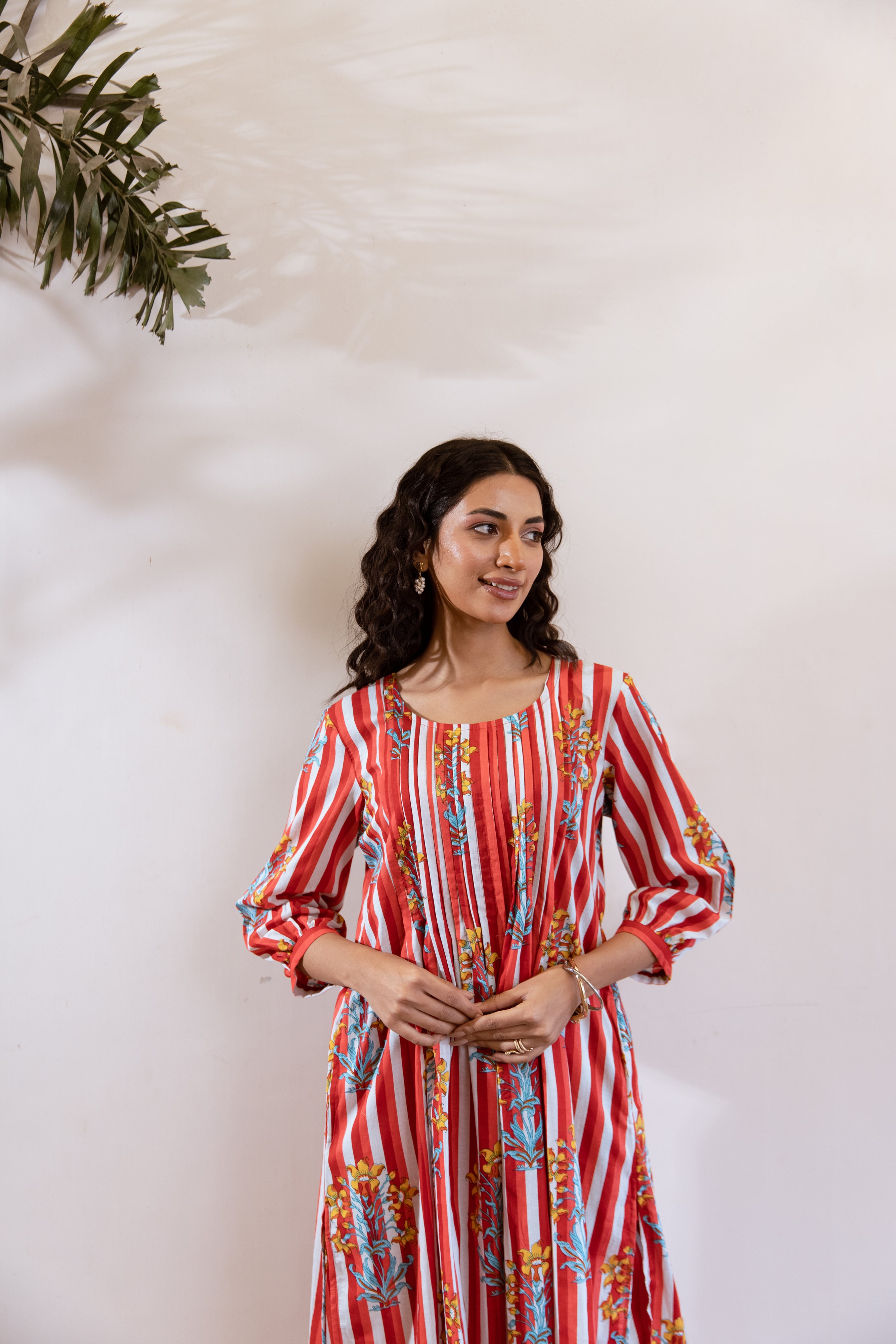 Bagh Red stripe twin set