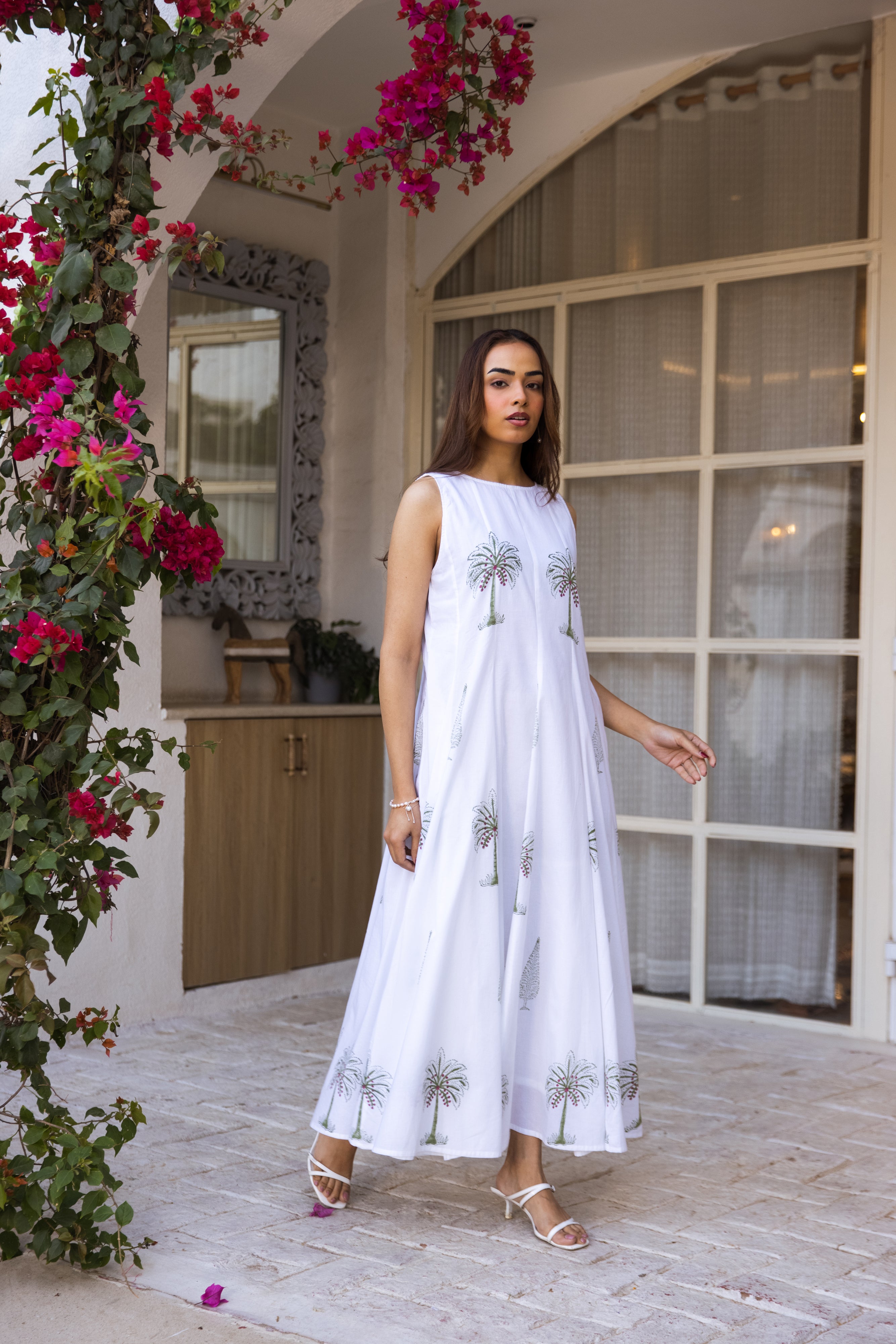 Picnic palm tree hand block Maxi