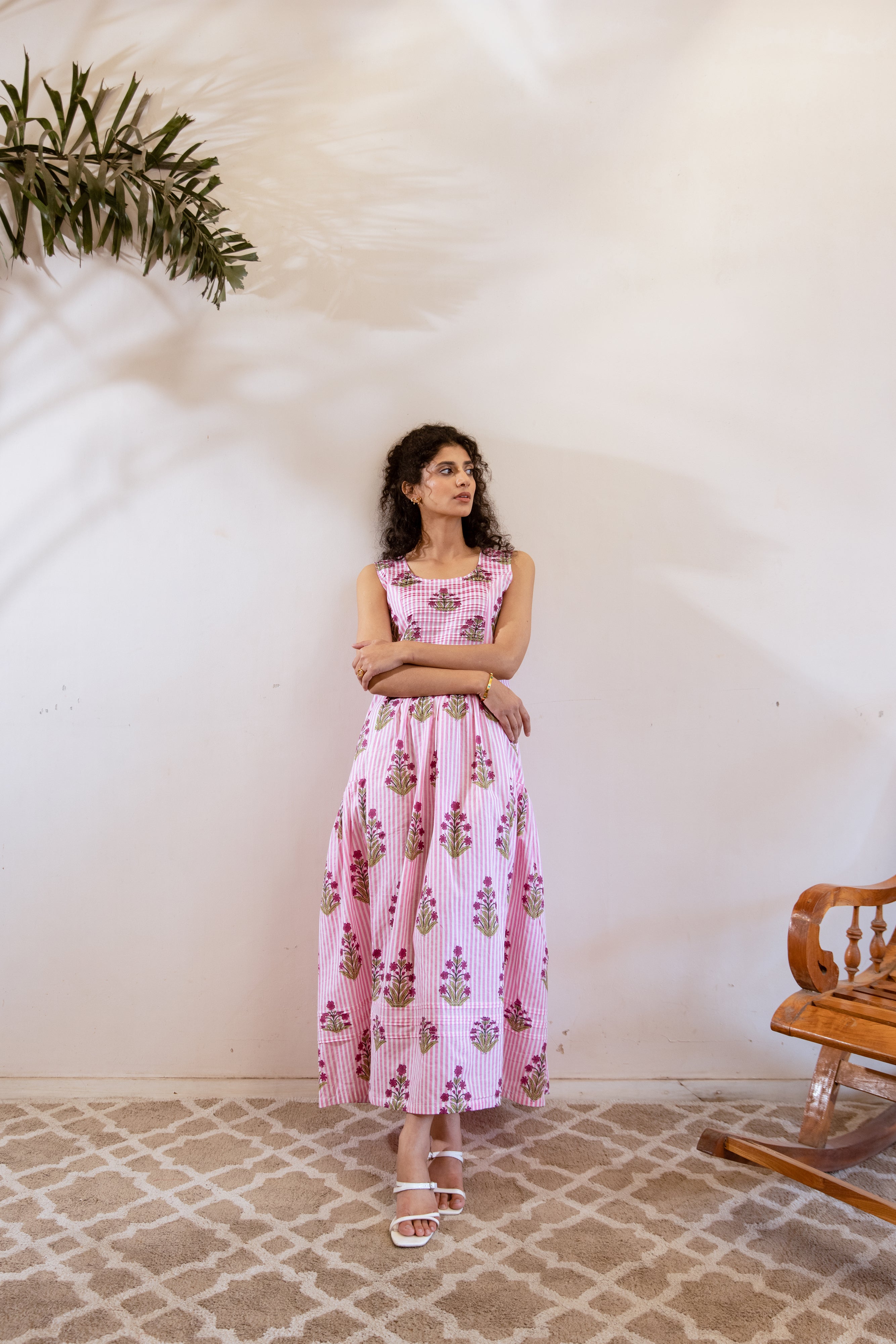 Bagh Pintucks Pink dress